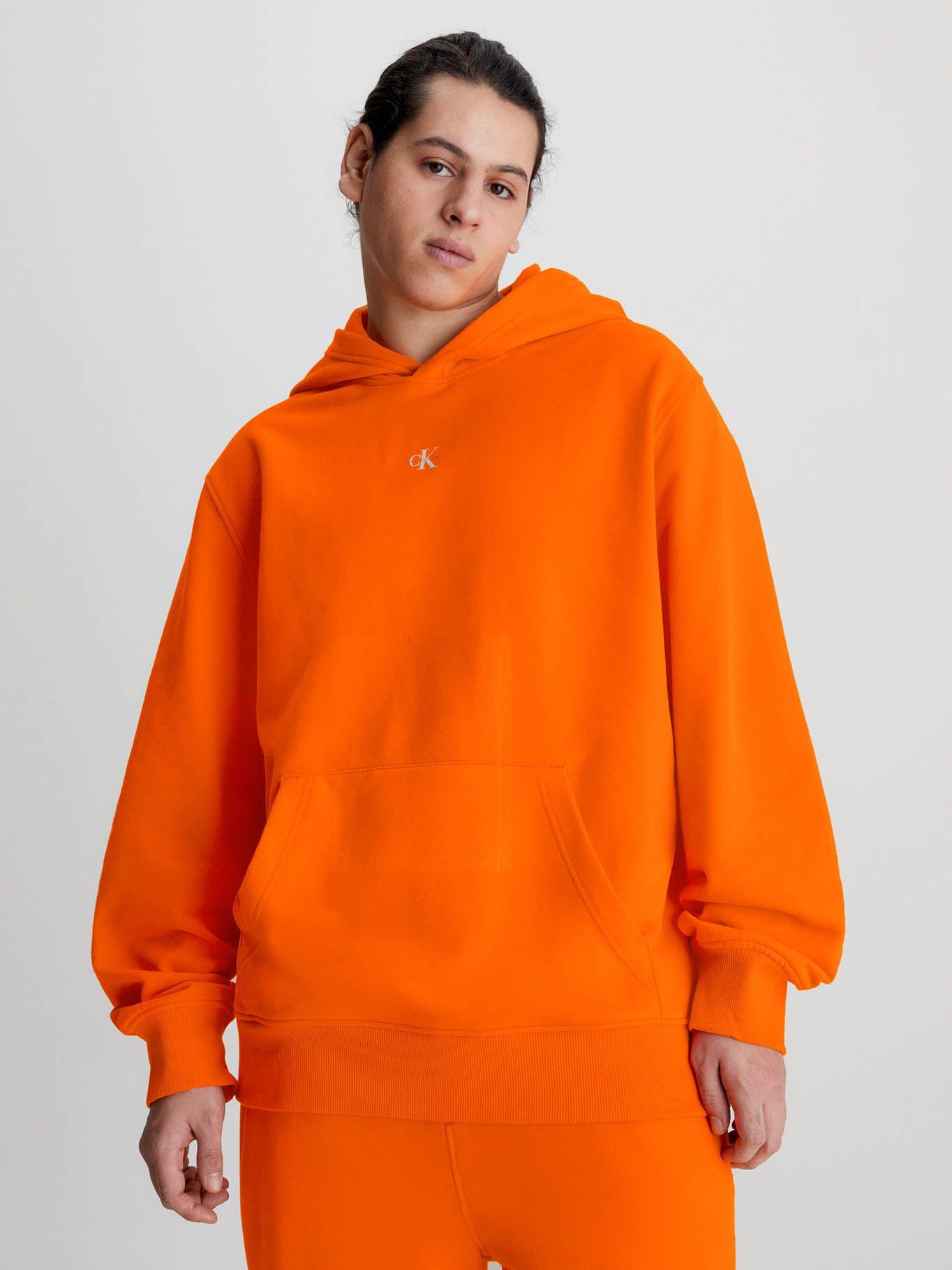 Sudadera con Capucha y logo en el pecho Naranja Calvin Klein-4