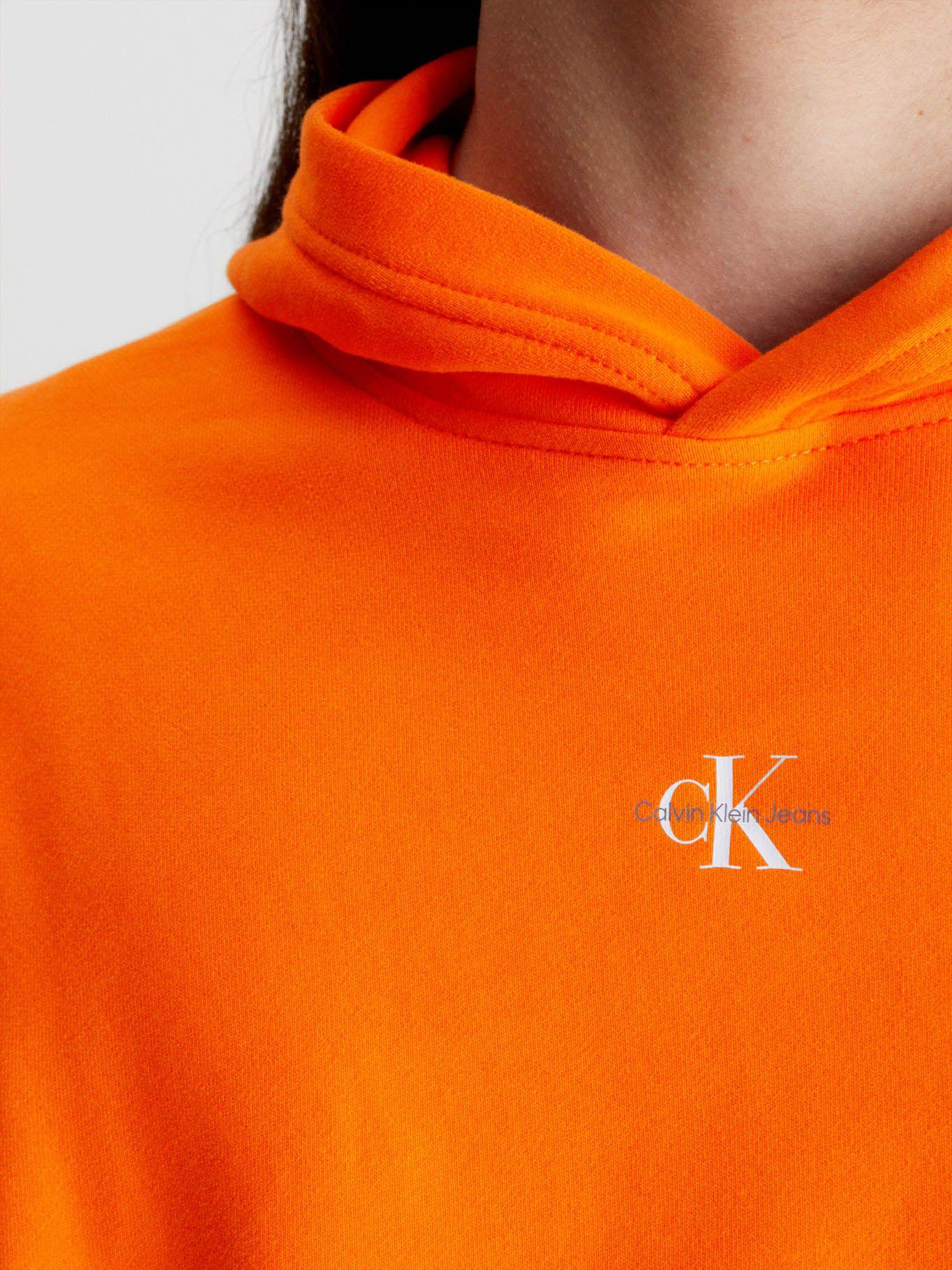 Sudadera con Capucha y logo en el pecho Naranja Calvin Klein-3