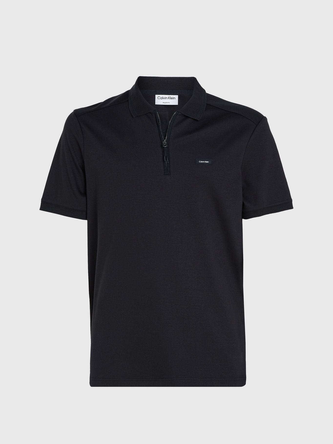 Polo Mix Media Interlock Negro Calvin Klein-4