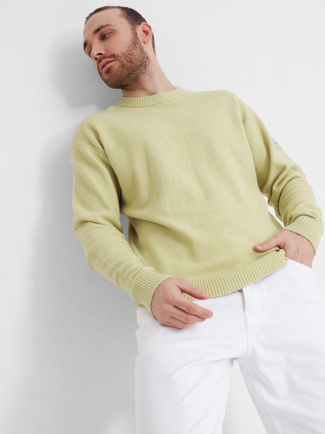 Súeter manga larga con logo Verde Calvin Klein-2