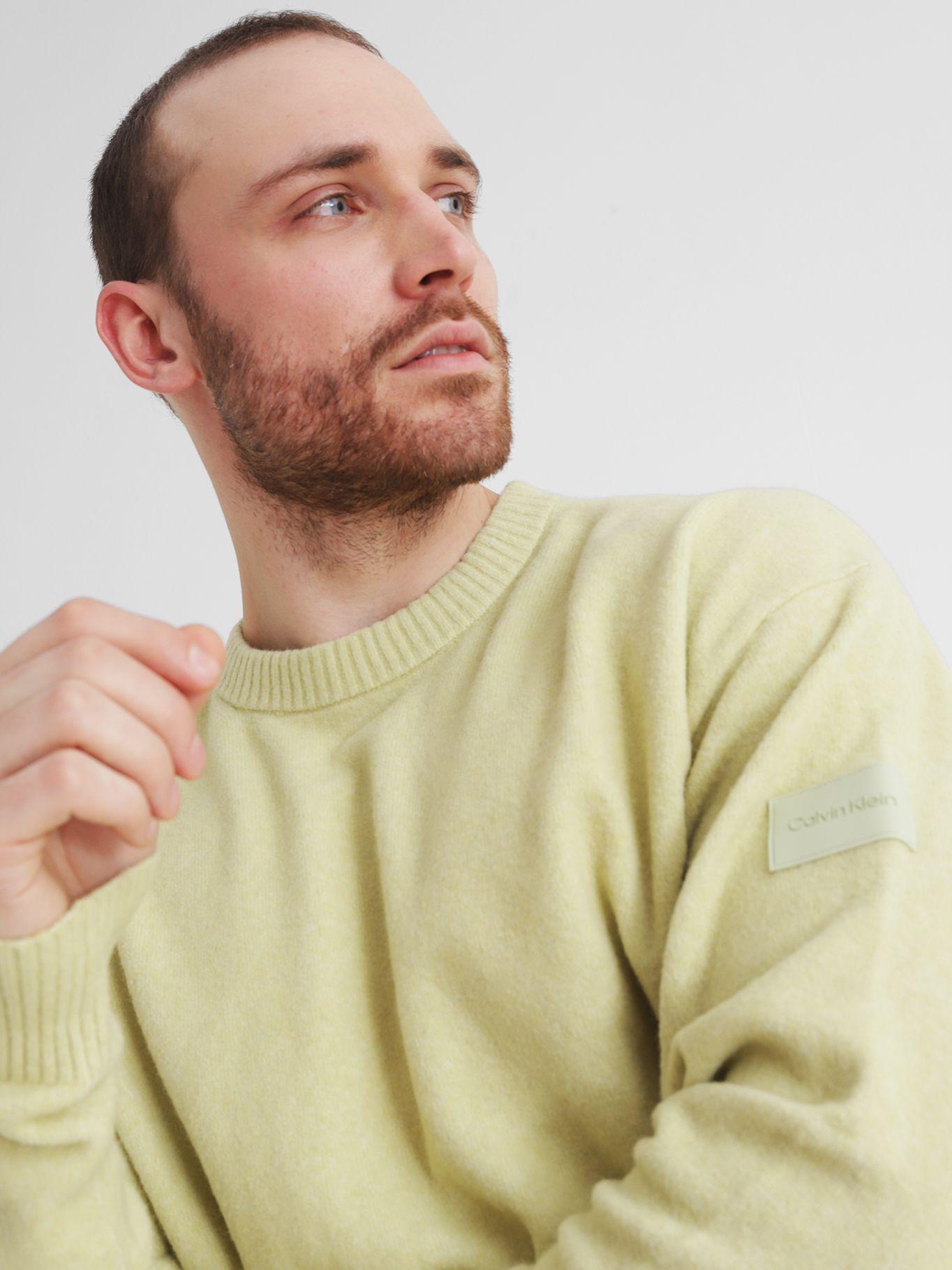 Súeter manga larga con logo Verde Calvin Klein-4