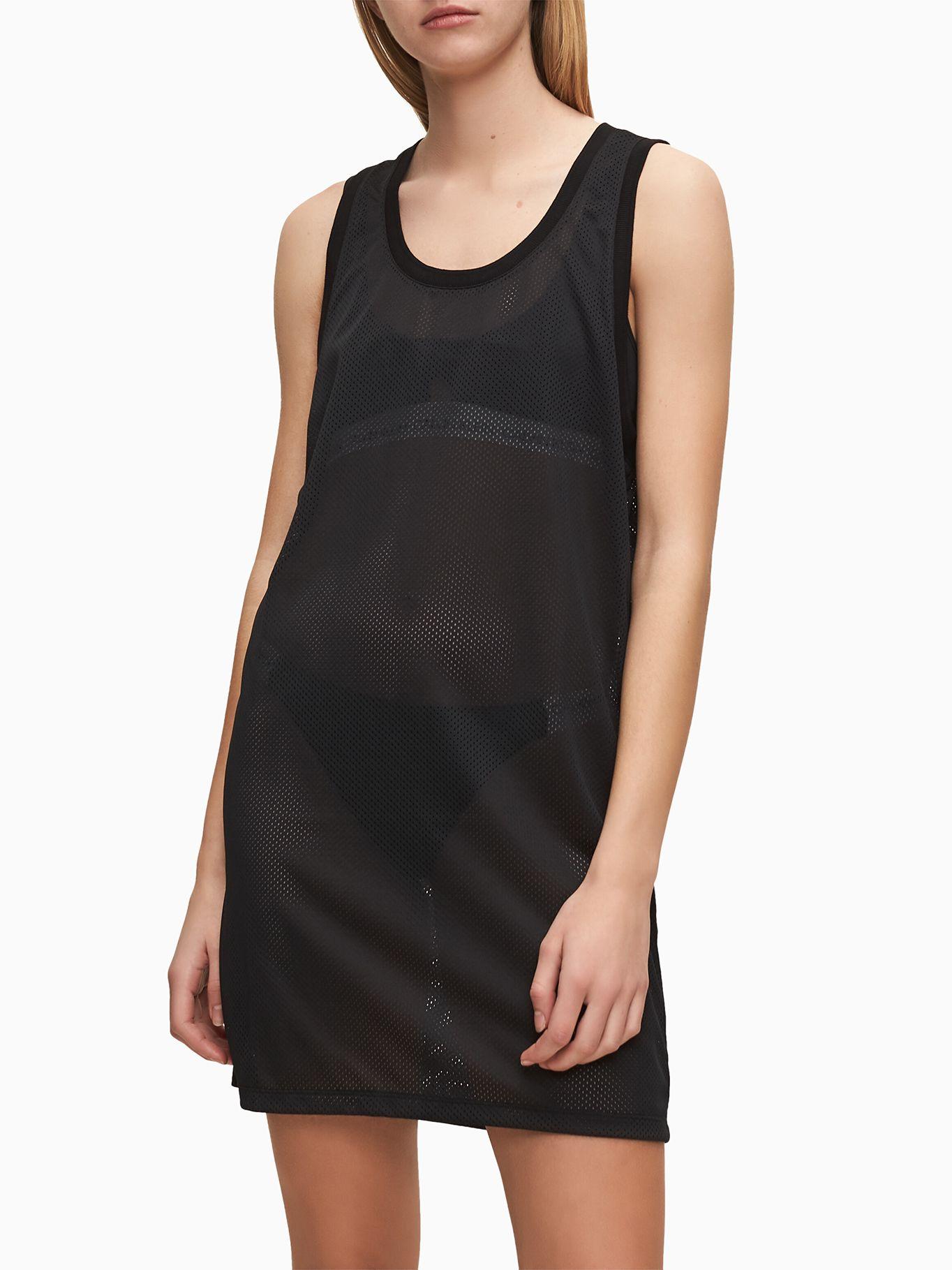 Vestido de Malla Negro Calvin Klein-3