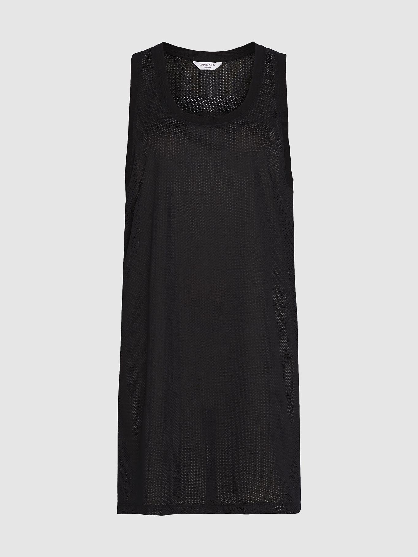 Vestido de Malla Negro Calvin Klein-4