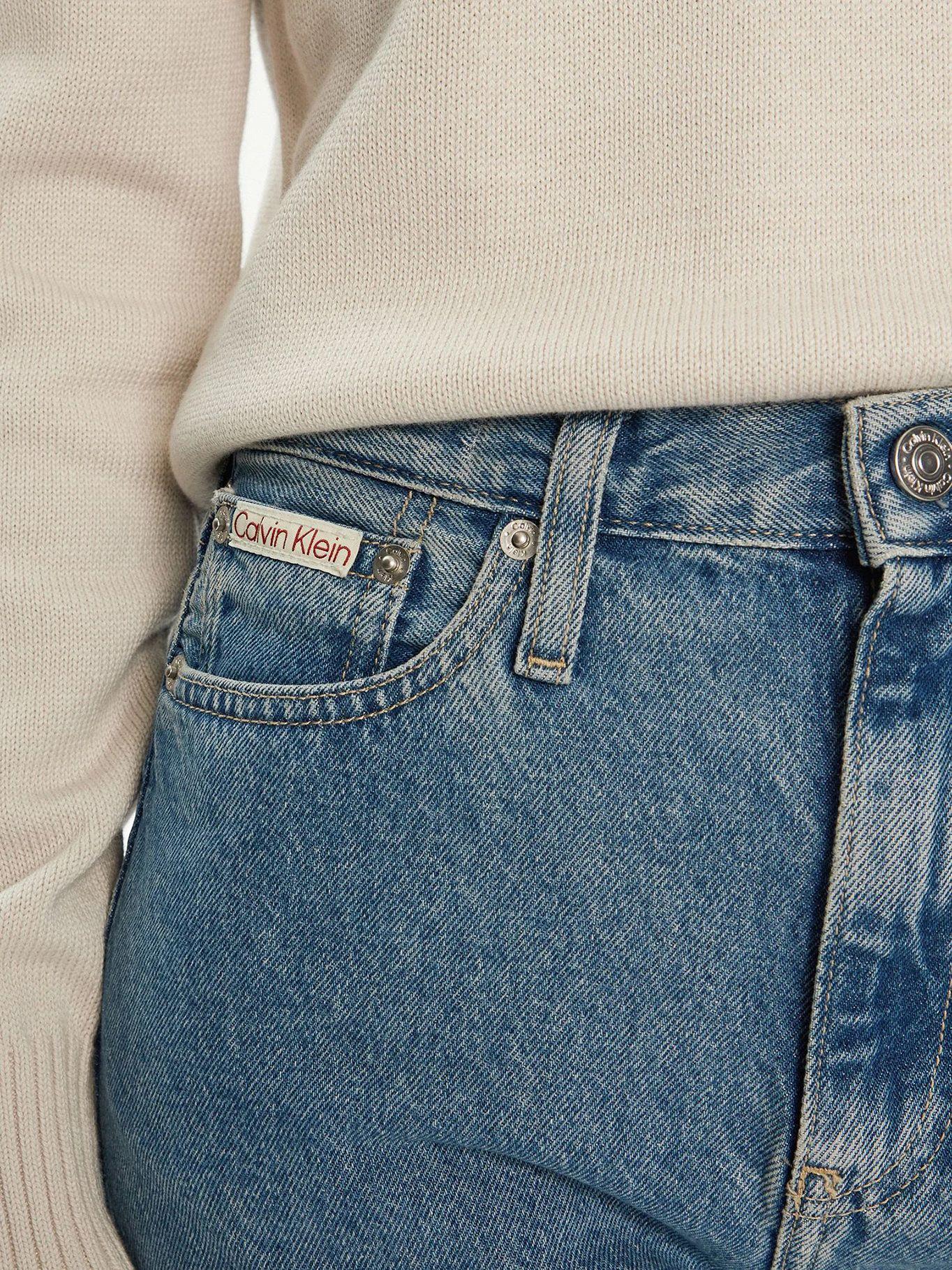 Jeans high rise recto Azul Calvin Klein-3