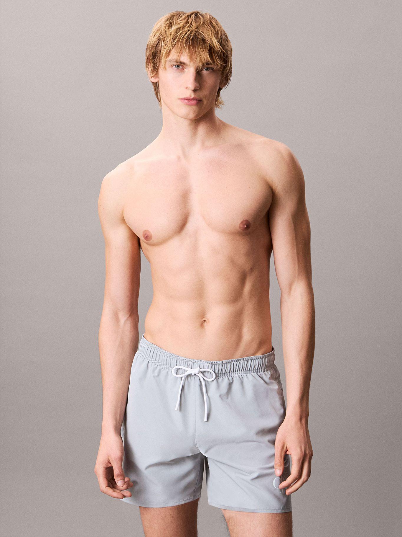 Traje de Baño Largo Medio Ck Monogram Gris Calvin Klein-3