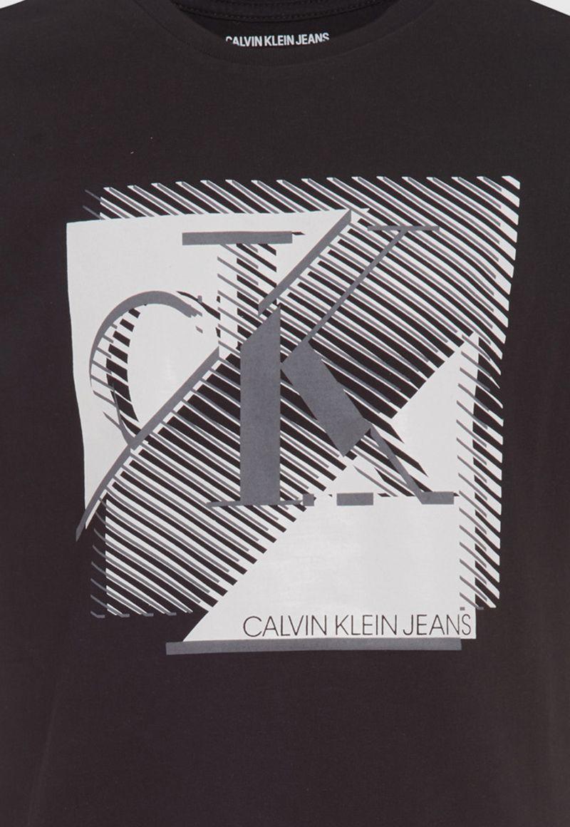 Polera Niño Linear Puzzle Negro F Calvin Klein-1