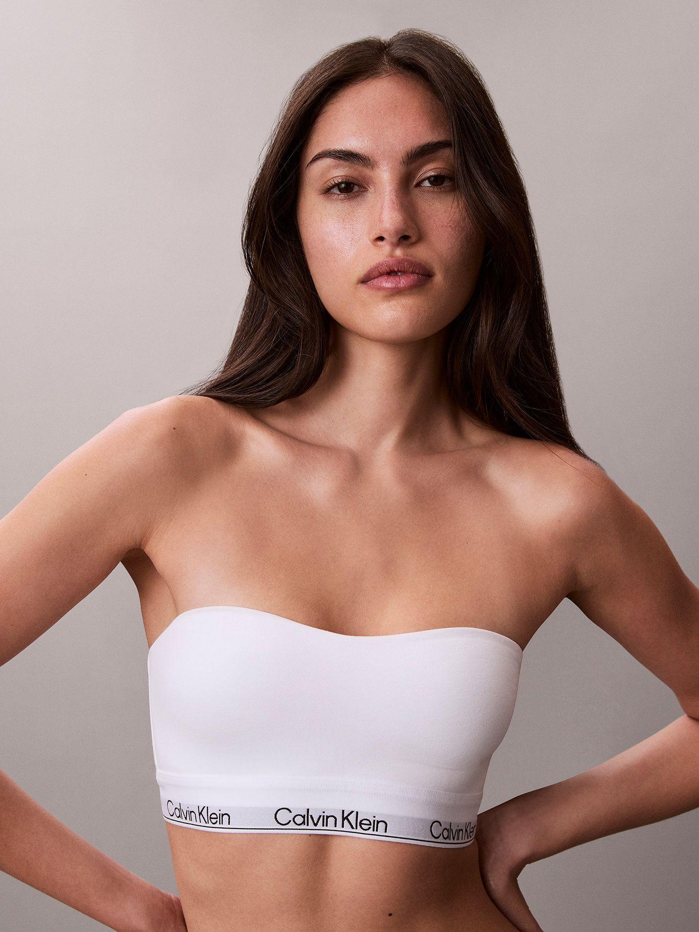 Bralette Sin Tirantes Cotton Modal Blanco Calvin Klein-4