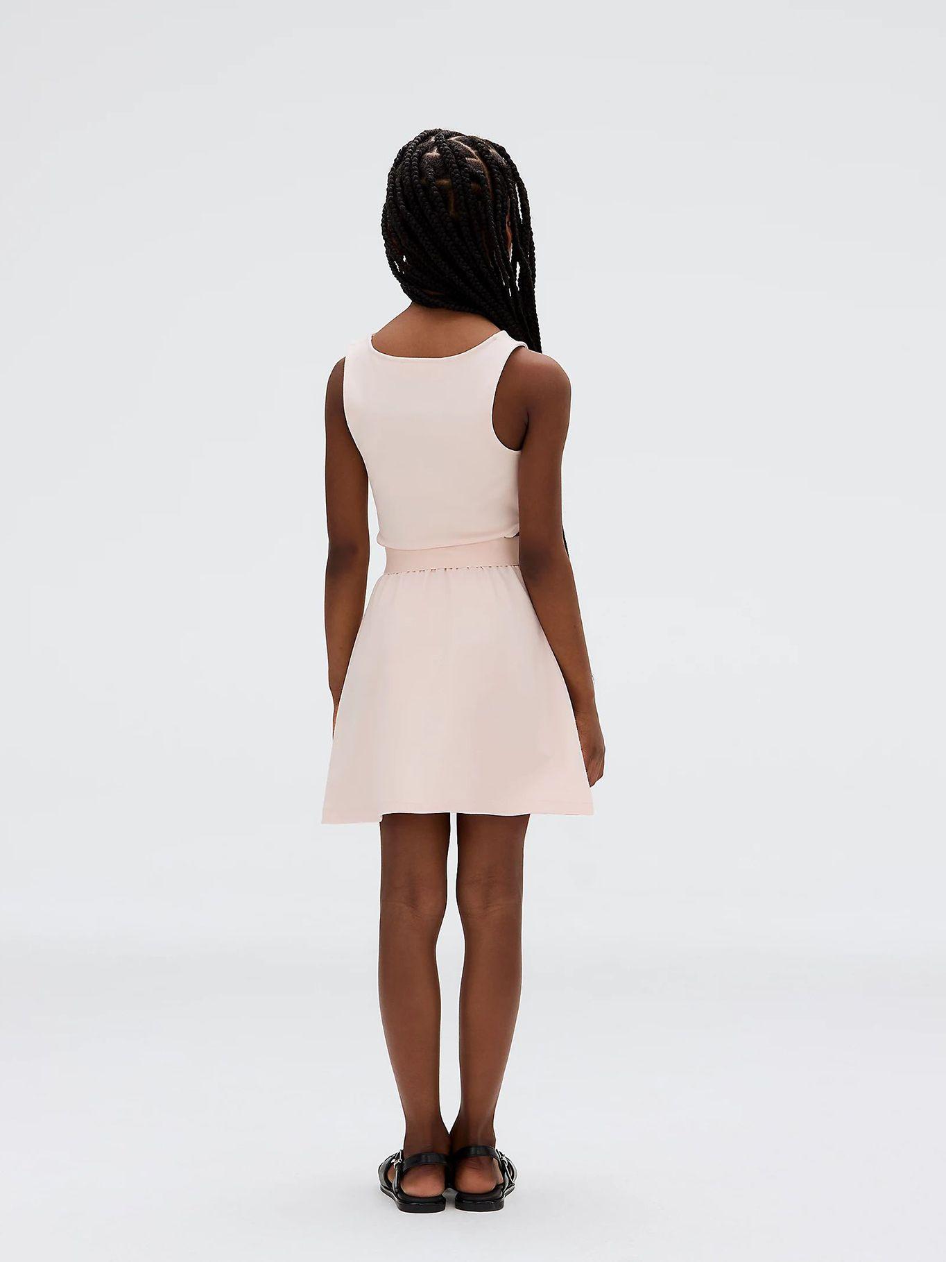 Falda Niña Logo Flare Rosado Calvin Klein-1