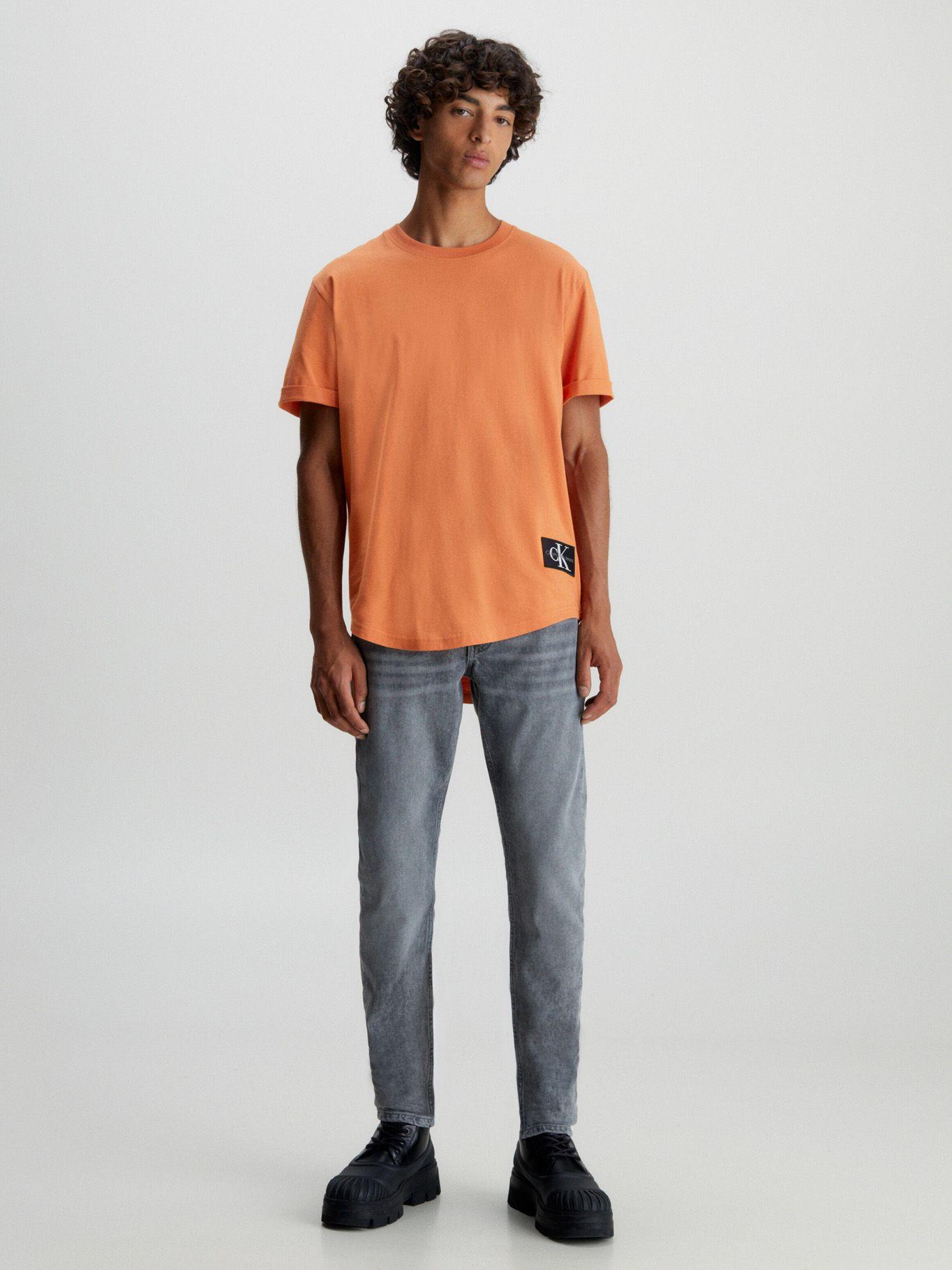 Polera Badge Turn Up Naranja Calvin Klein-1