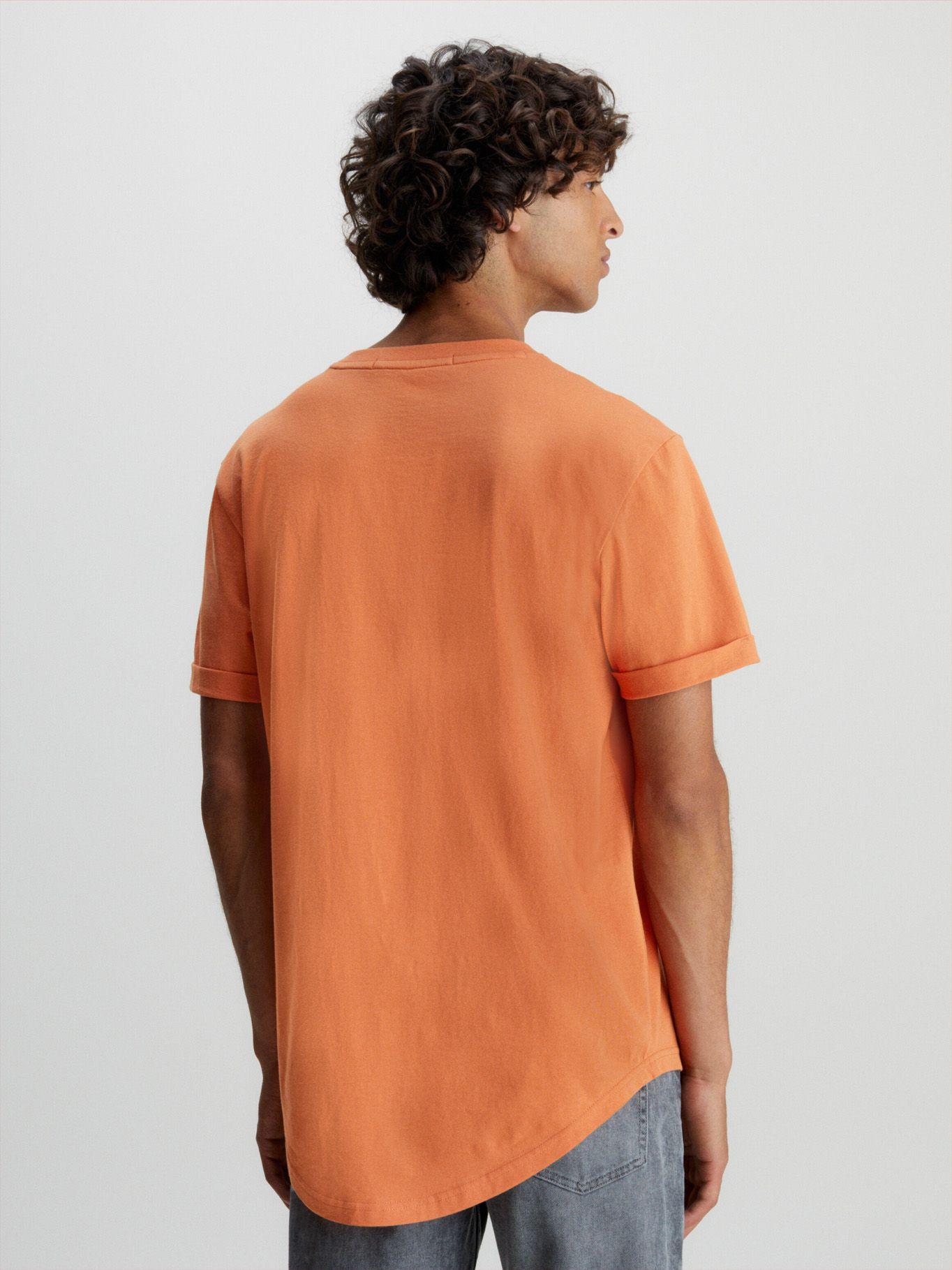 Polera Badge Turn Up Naranja Calvin Klein-2