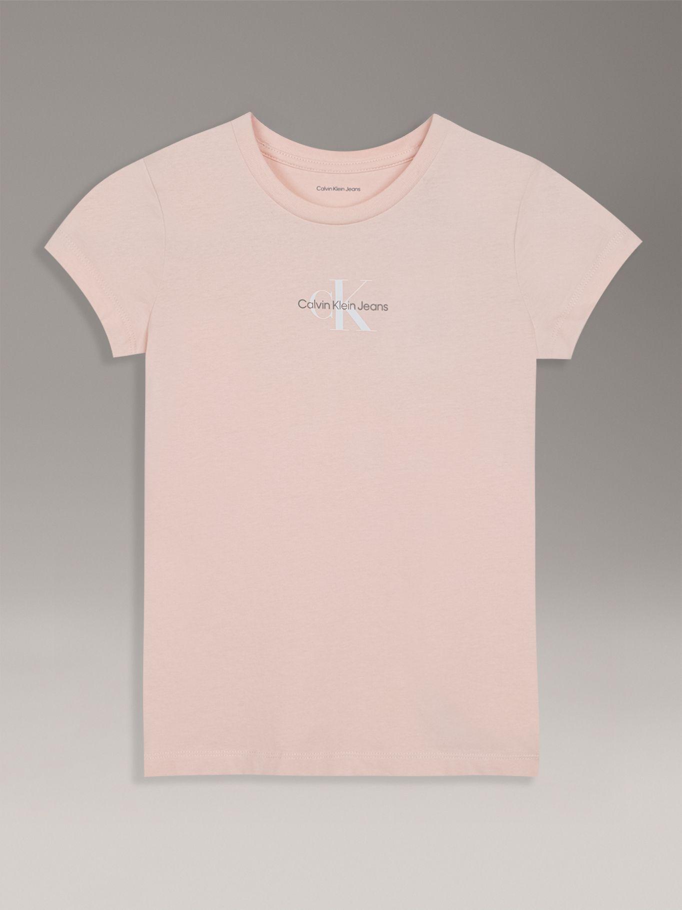 Polera Niña Slim Con Logo Damasco Calvin Klein-0