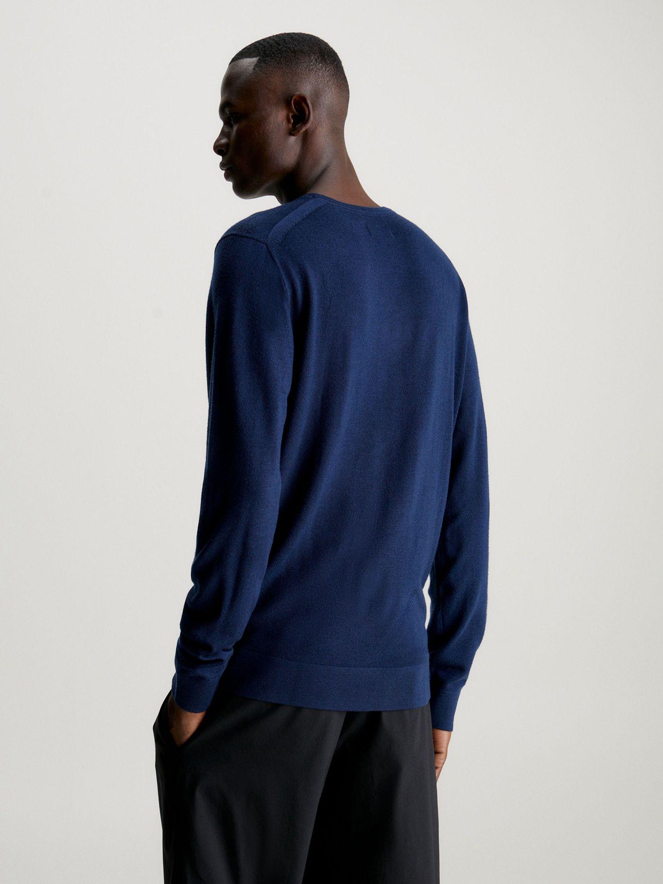 Sweater Superior Wool Crew Neck Swea Azul Calvin Klein-2