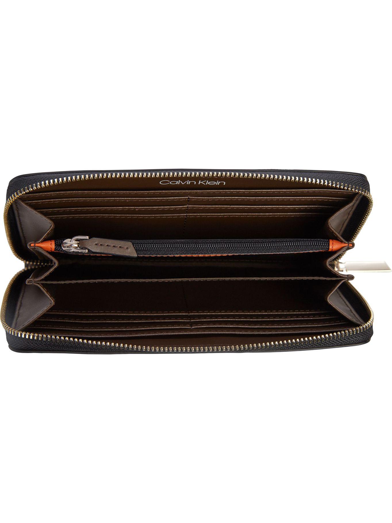 Billetera Soft Fold    Café Calvin Klein-1