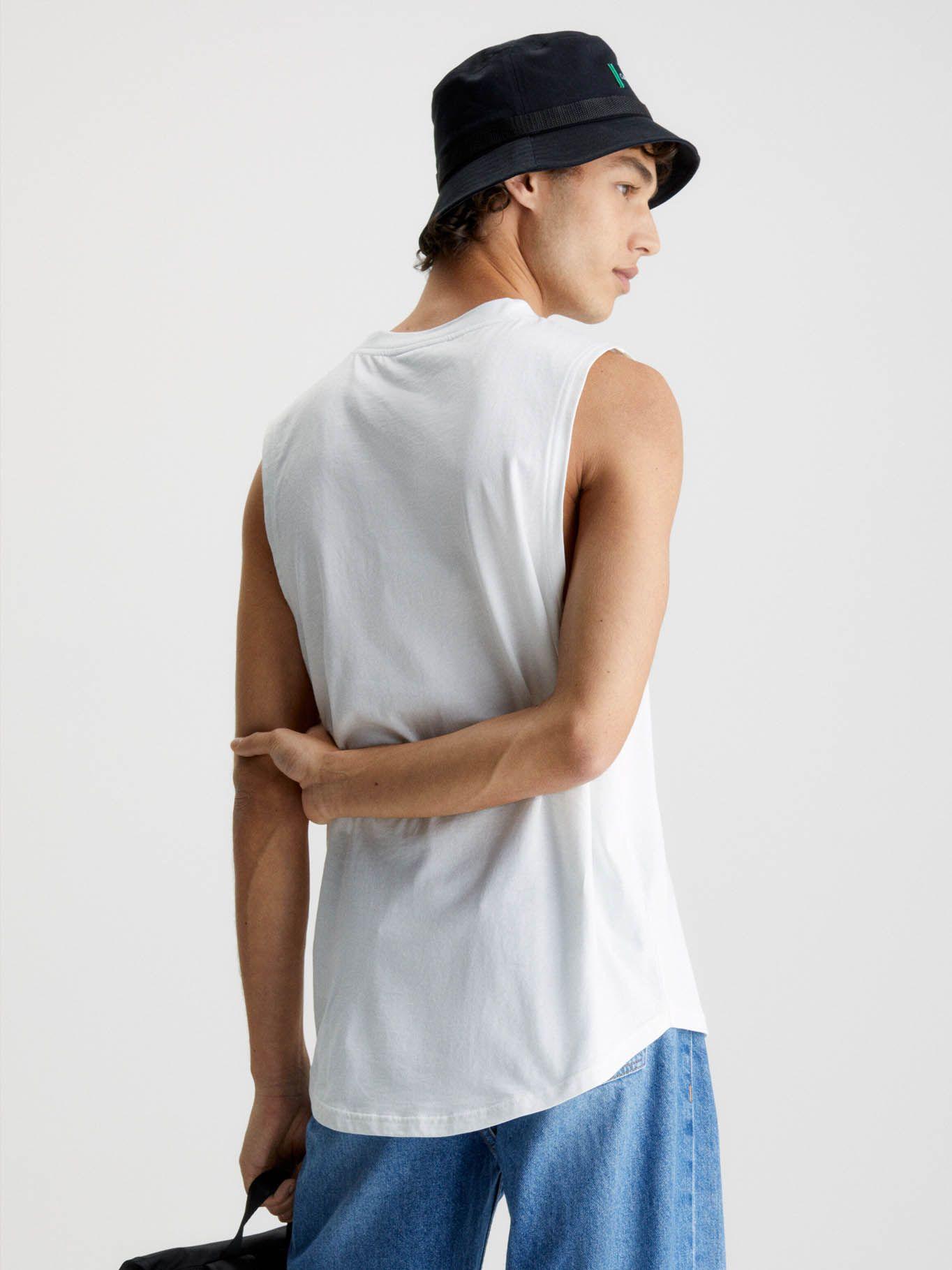 Camiseta de tirantes de algodón orgánico Blanco Calvin Klein J30J320597-YAF-2