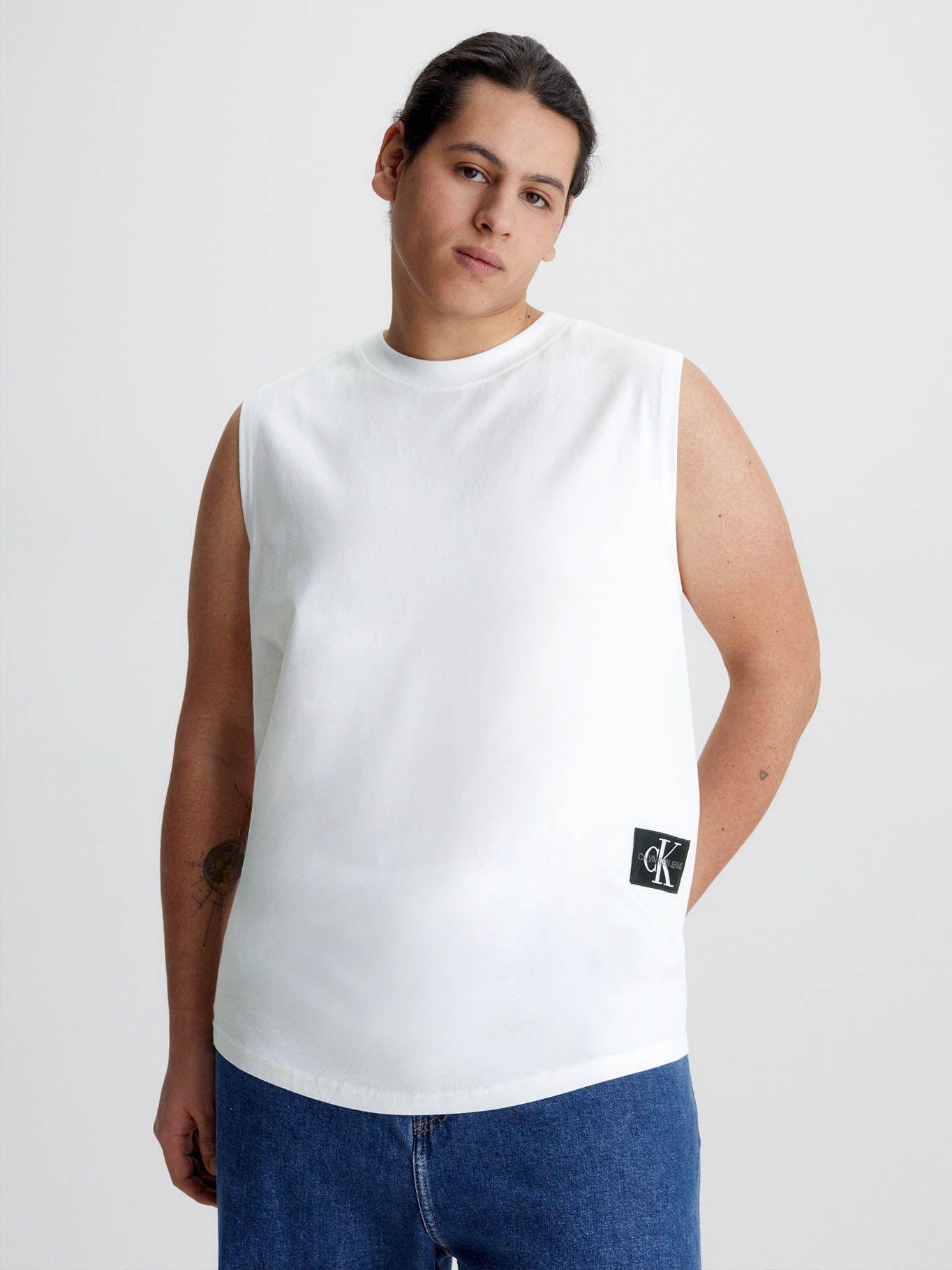 Camiseta de tirantes de algodón orgánico Blanco Calvin Klein J30J320597-YAF-4