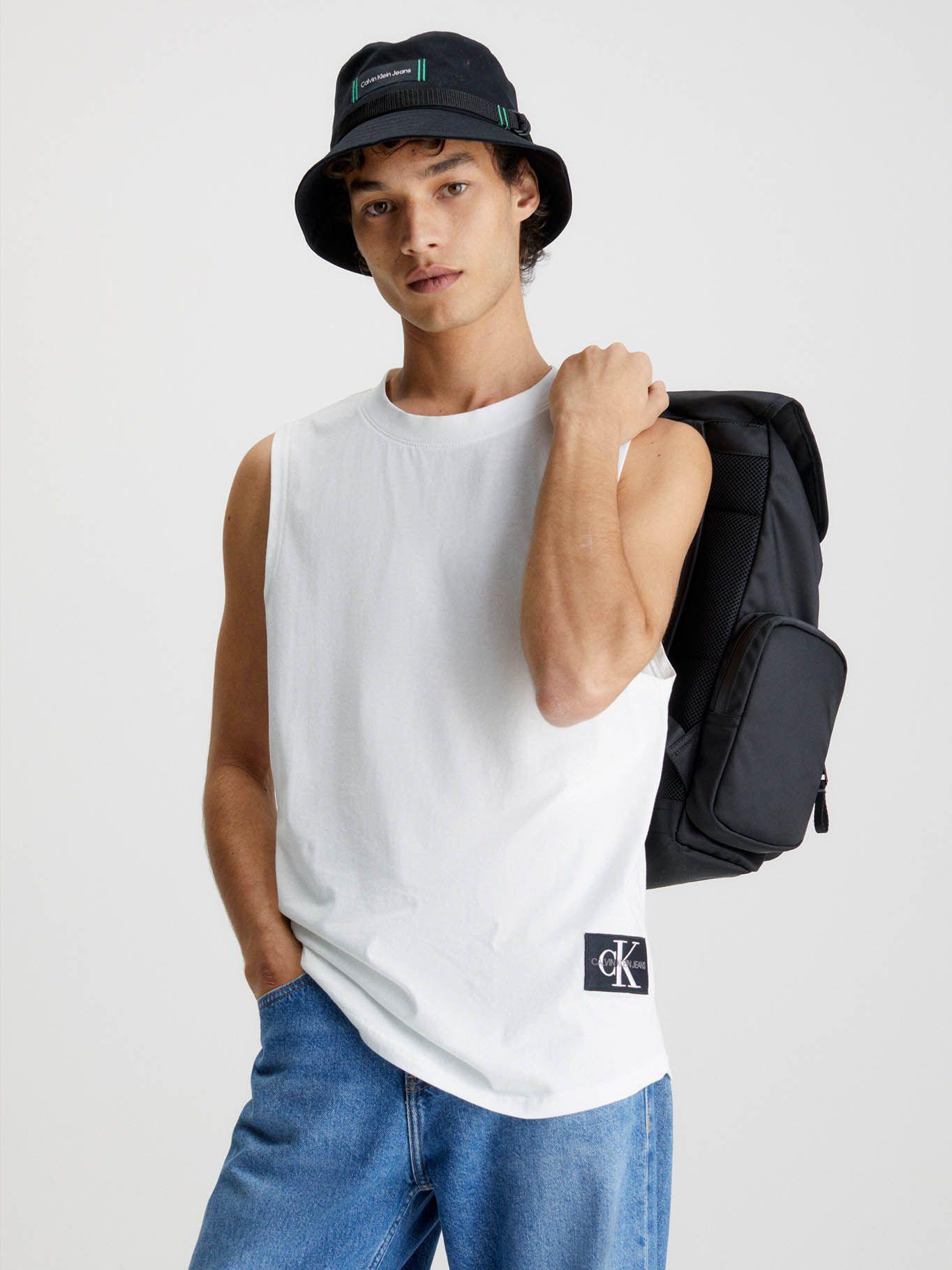 Camiseta de tirantes de algodón orgánico Blanco Calvin Klein J30J320597-YAF-0