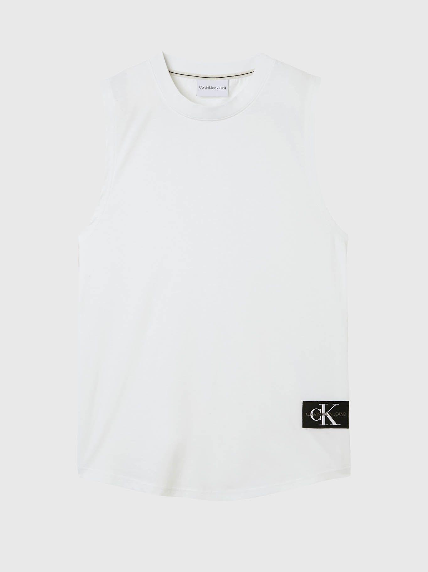 Camiseta de tirantes de algodón orgánico Blanco Calvin Klein J30J320597-YAF-5