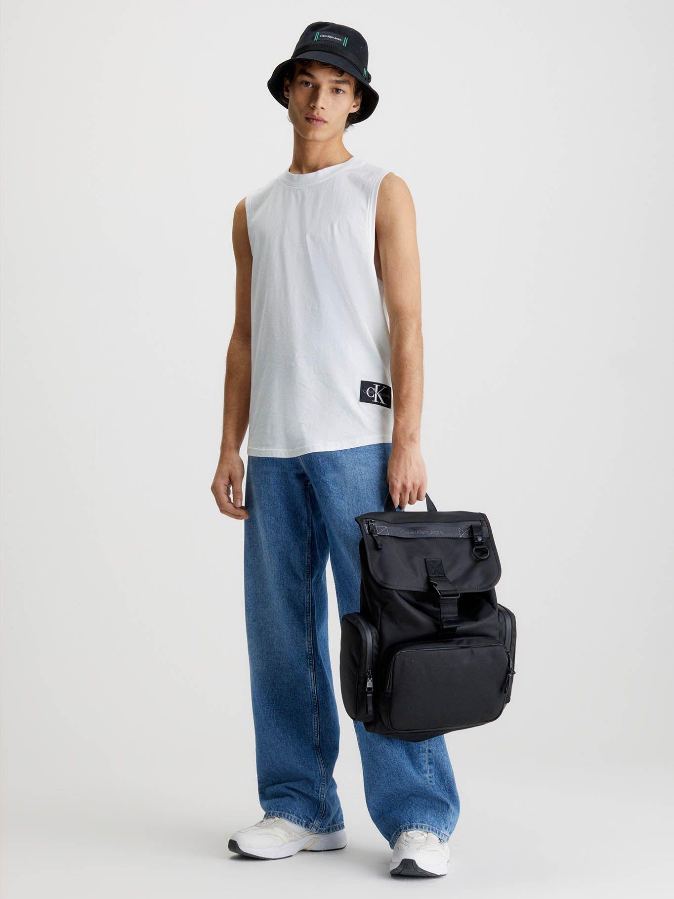 Camiseta de tirantes de algodón orgánico Blanco Calvin Klein J30J320597-YAF-1