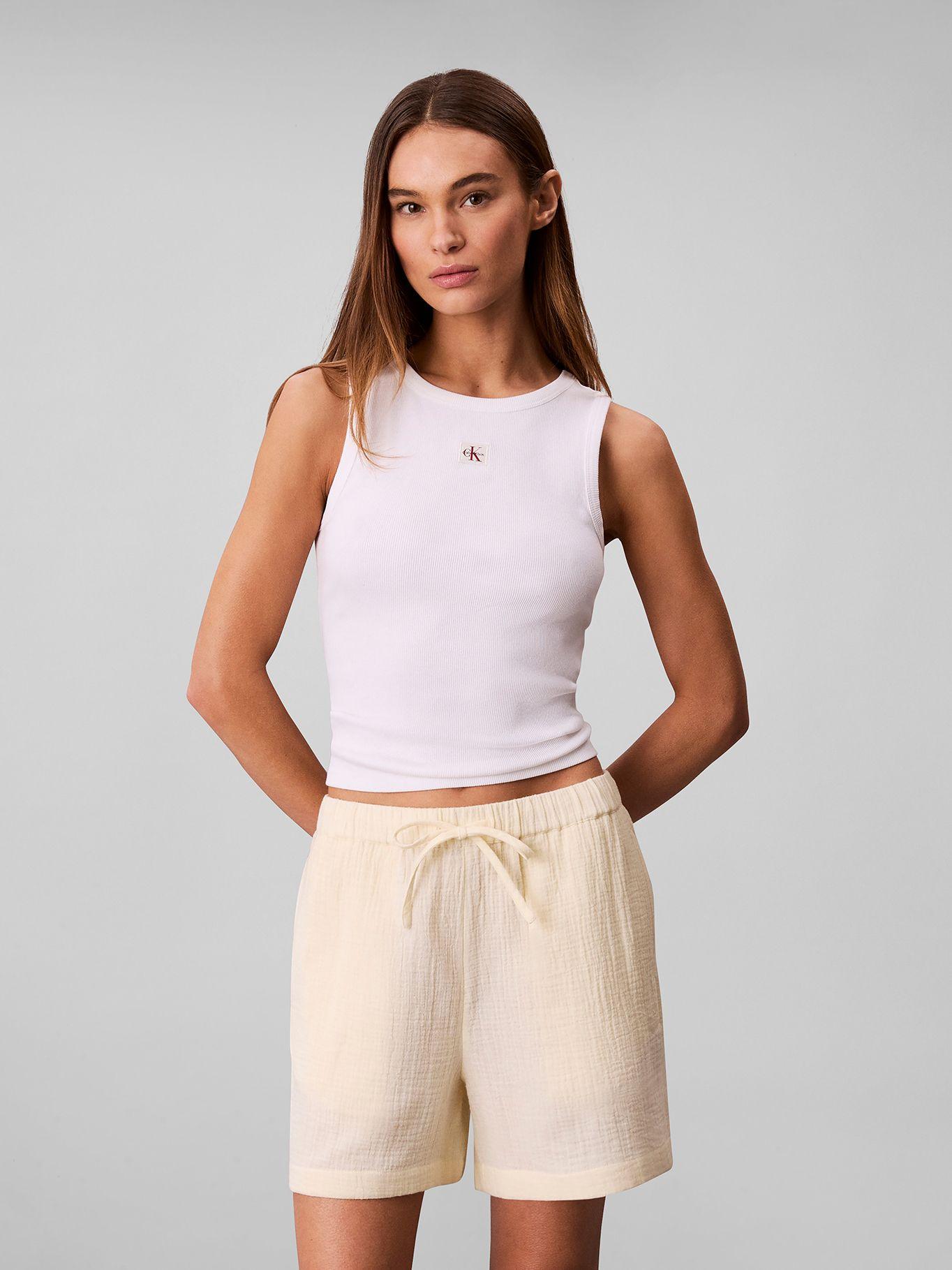 Short de Doble Gasa Amarillo Calvin Klein-0