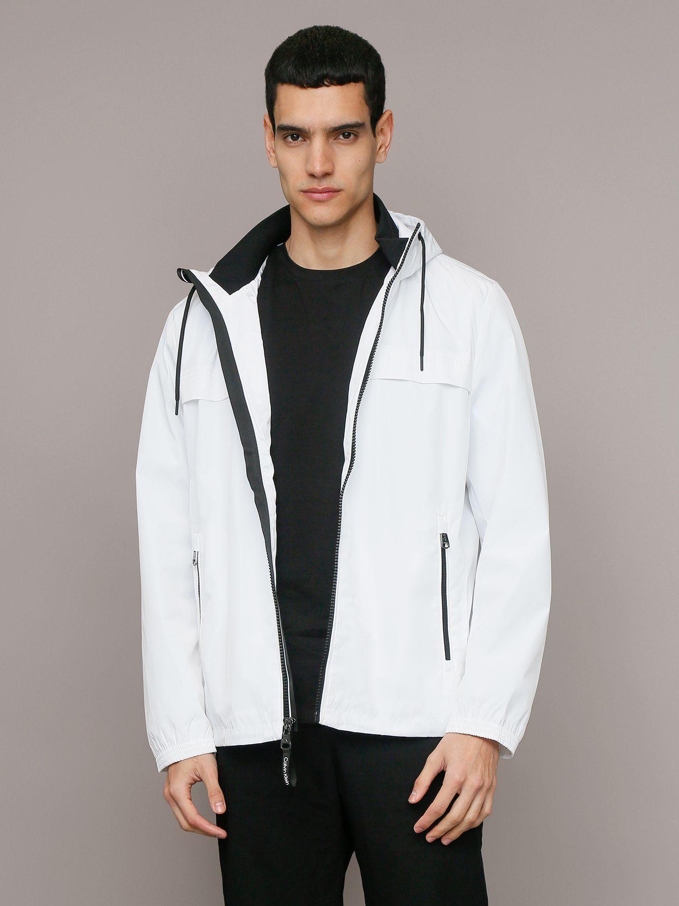 Chaqueta Ligera con Gorro Blanco Calvin Klein-0