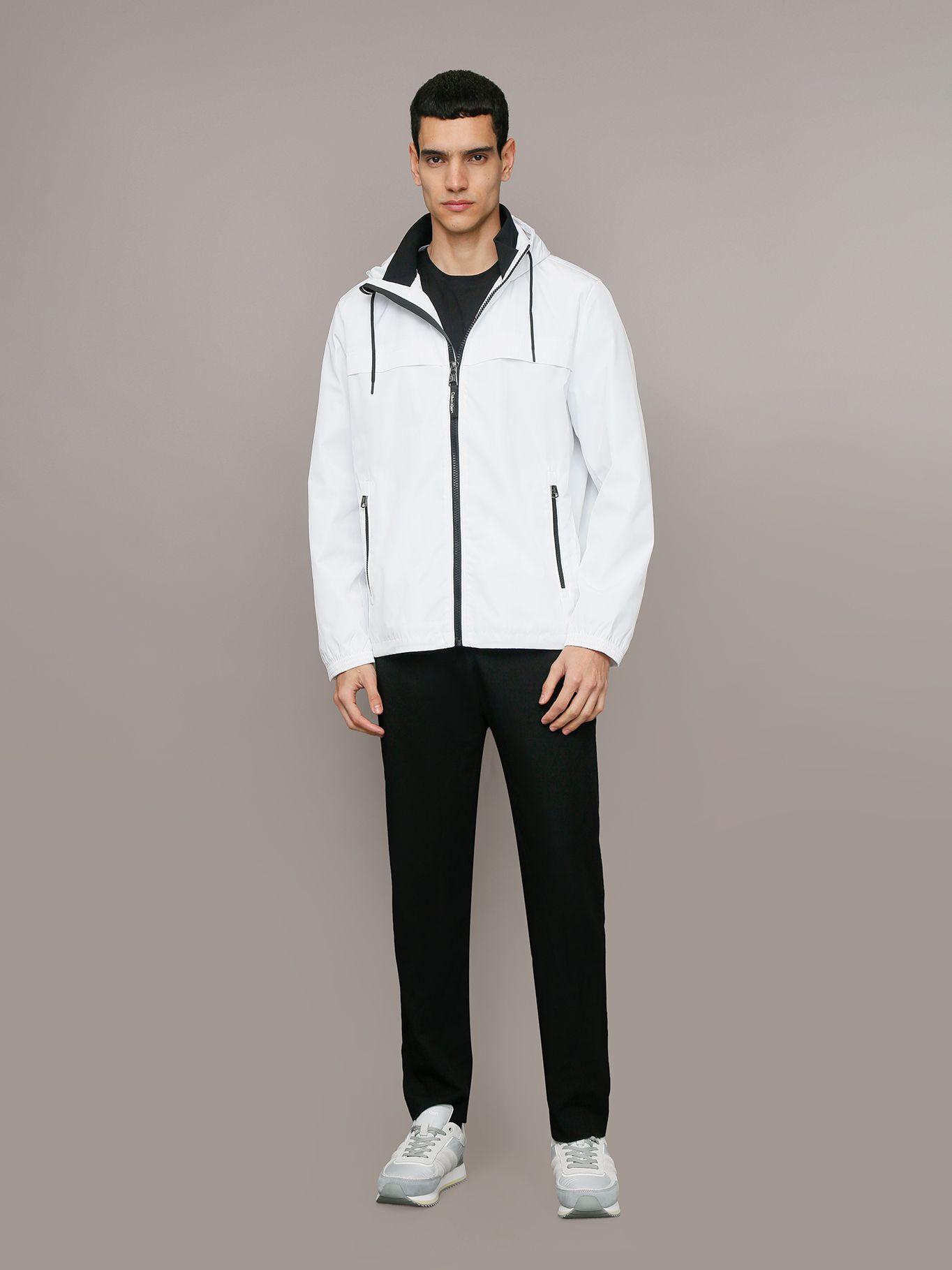 Chaqueta Ligera con Gorro Blanco Calvin Klein-1