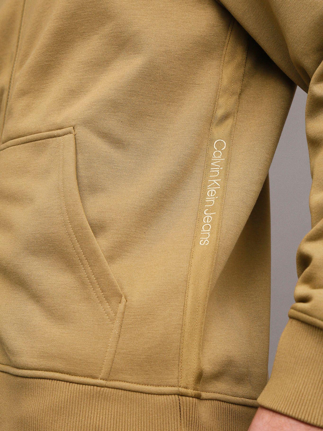 Polerón con Cierre Logo Tape Verde Calvin Klein-4