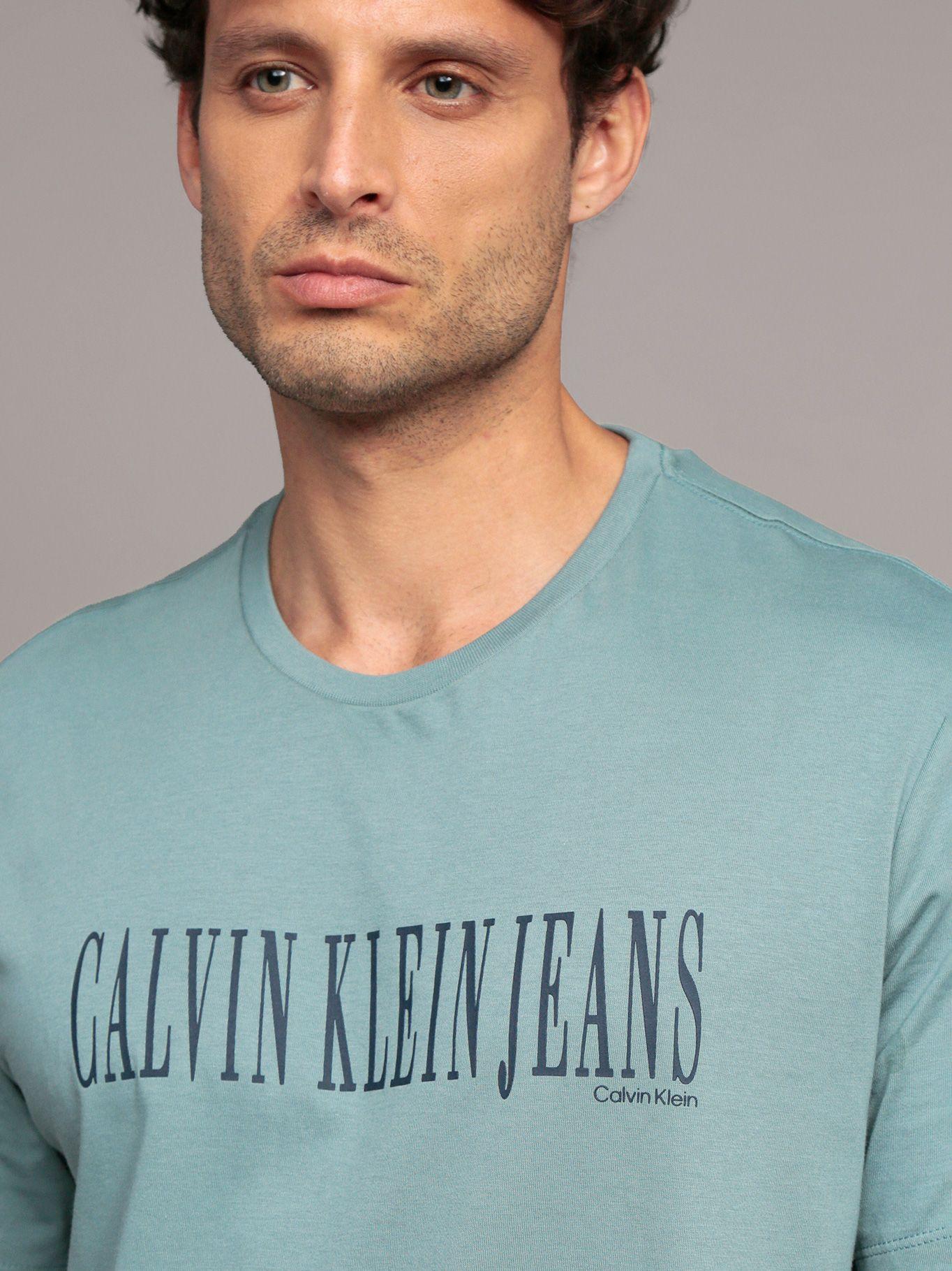 Polera Stretch Graphic Verde Calvin Klein-4