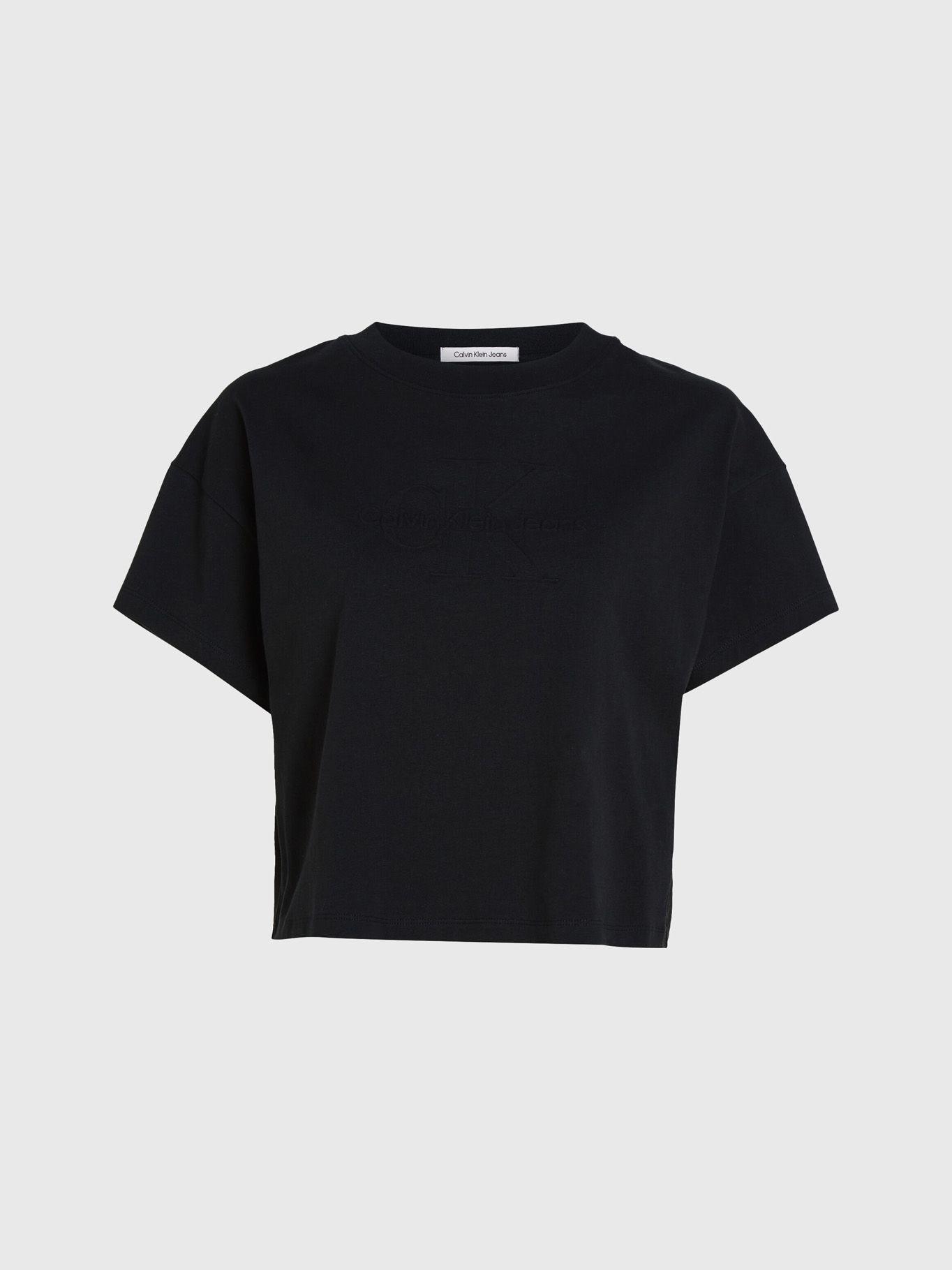 Polera Embossed Monologo Negro-4