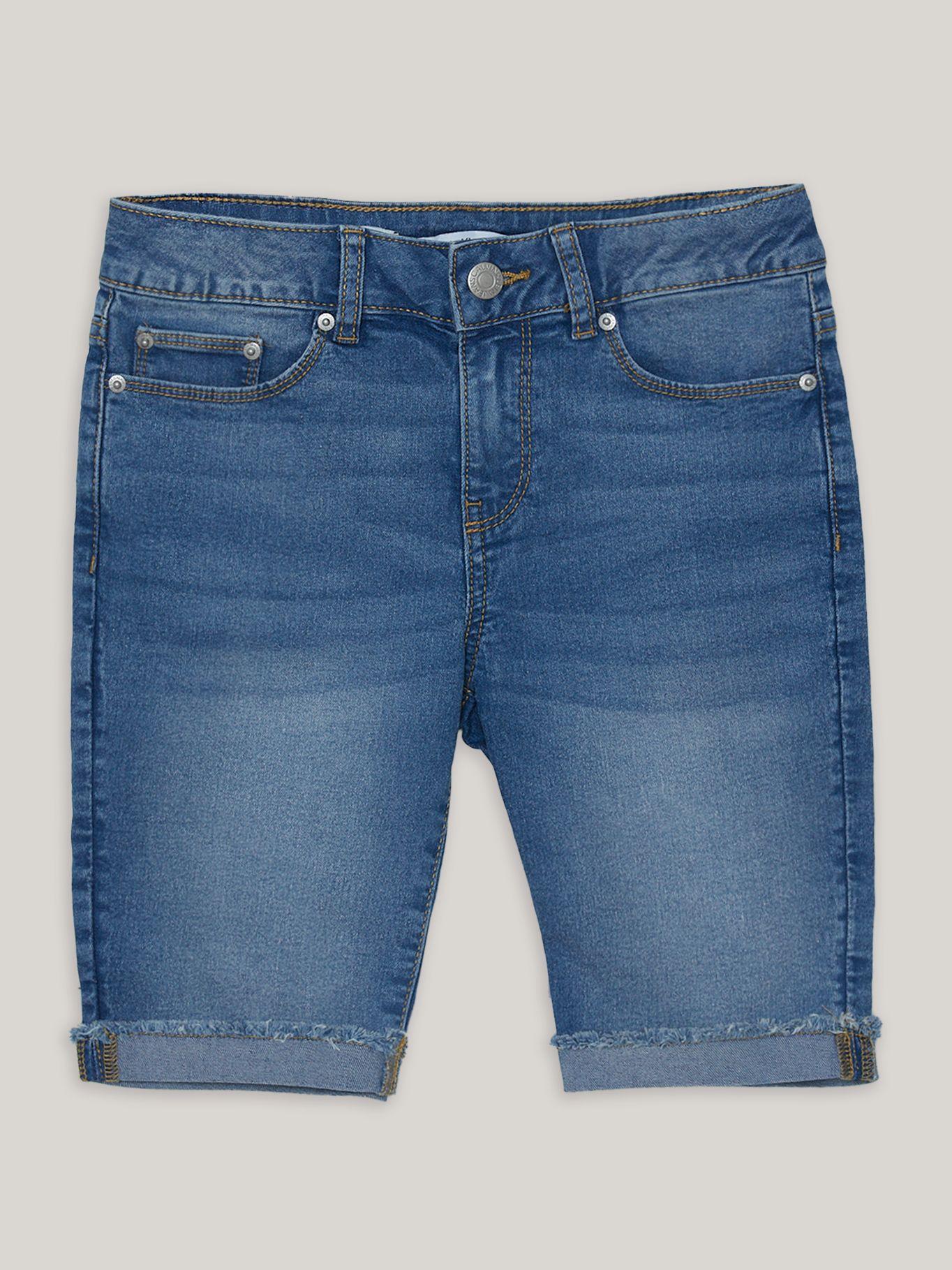 Short Niña Cut-Off Azul Calvin Klein-0