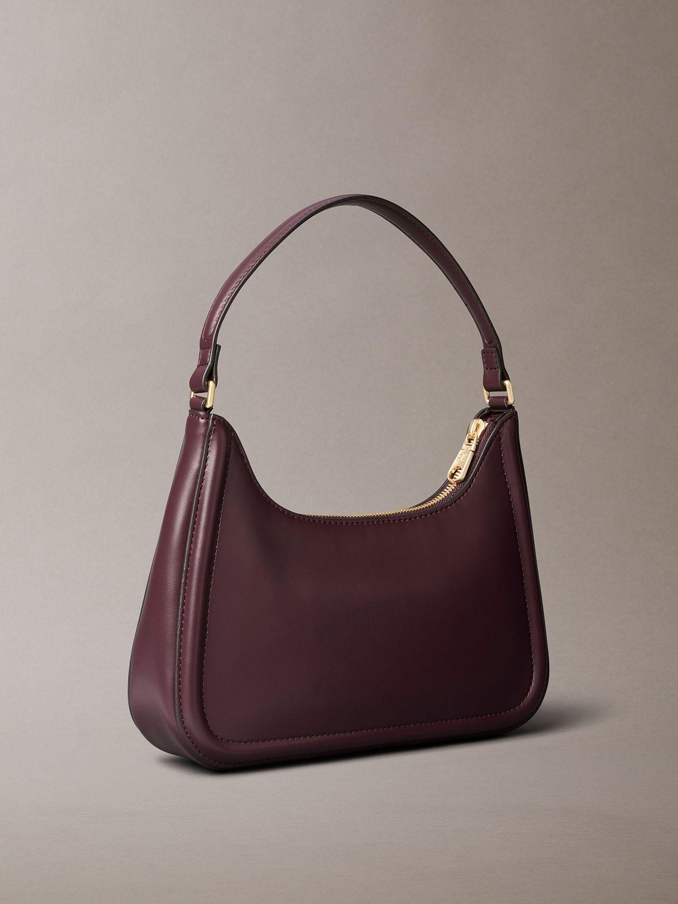 Cartera De Hombro Con Logo Grabado Marrón Calvin Klein-2