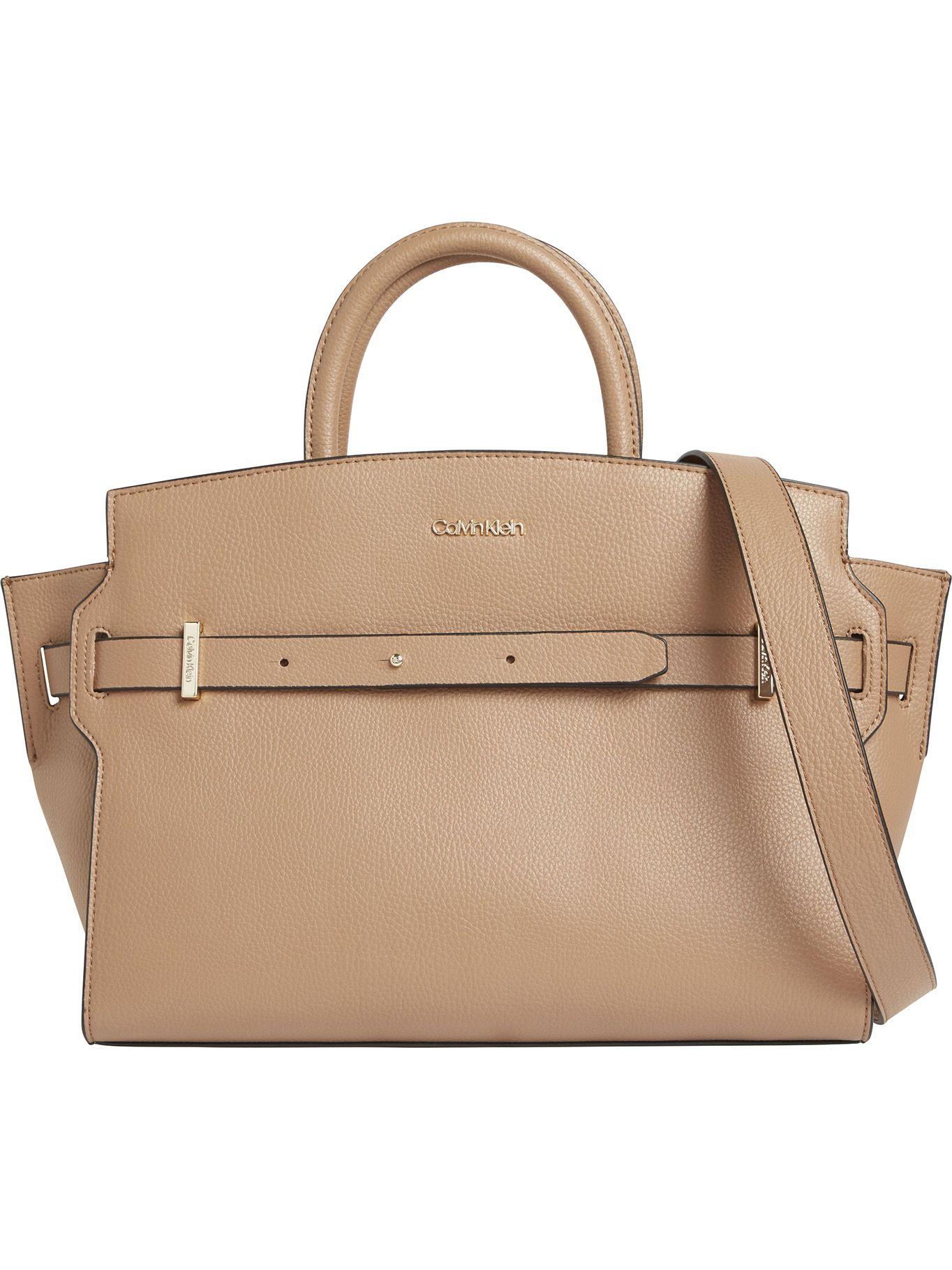 Cartera Ck Code Tote Café Calvin Klein-0