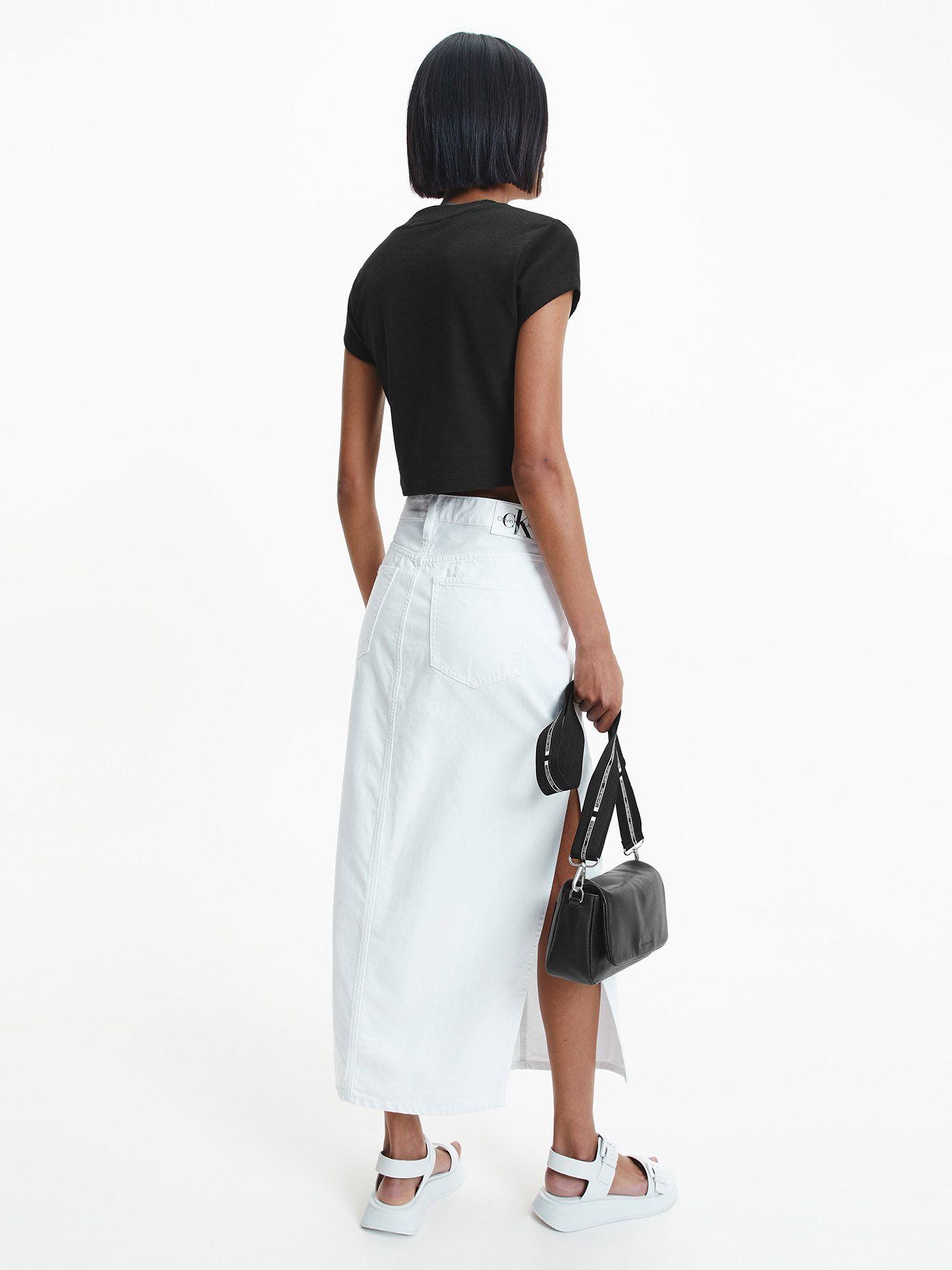Polera Ck Rib Cropped Negro Calvin Klein-2