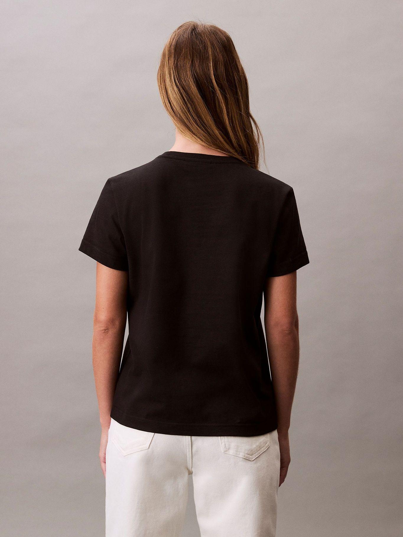 Polera de Algodón y Logo de Archivo Negro Calvin Klein-2