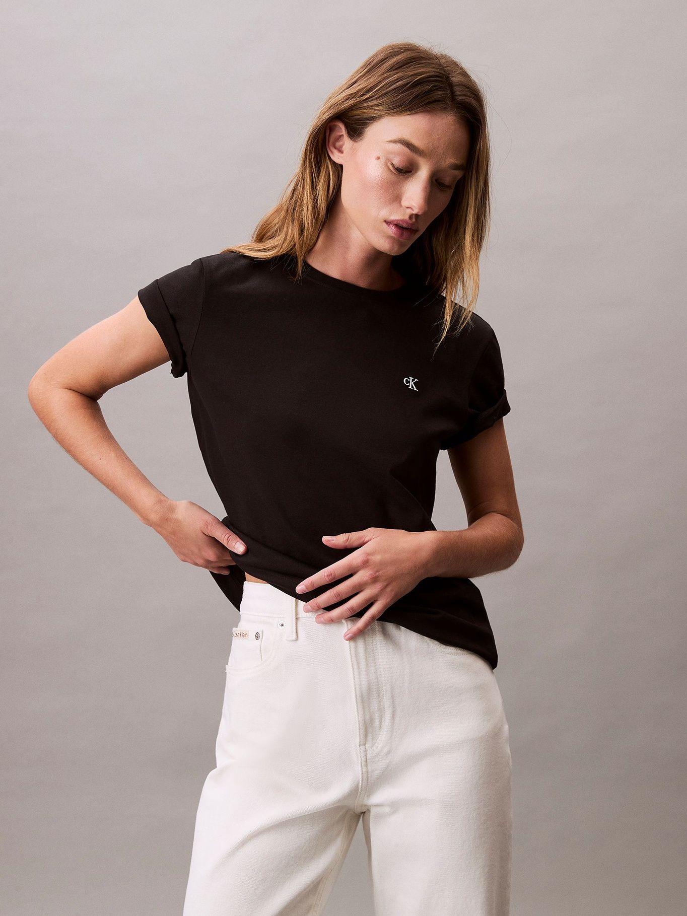 Polera de Algodón y Logo de Archivo Negro Calvin Klein-4