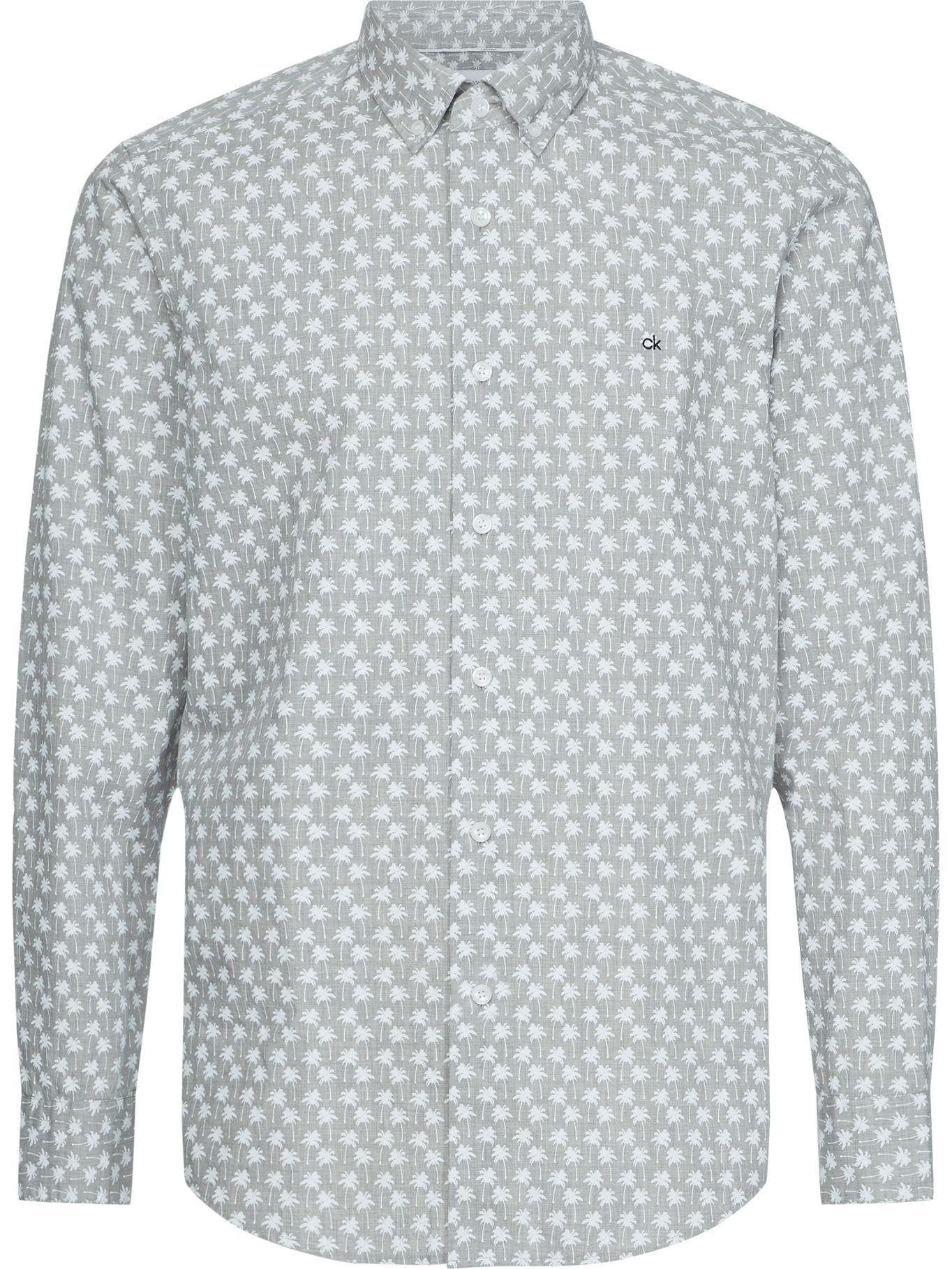 Camisa Palm Print Gris Calvin Klein-0