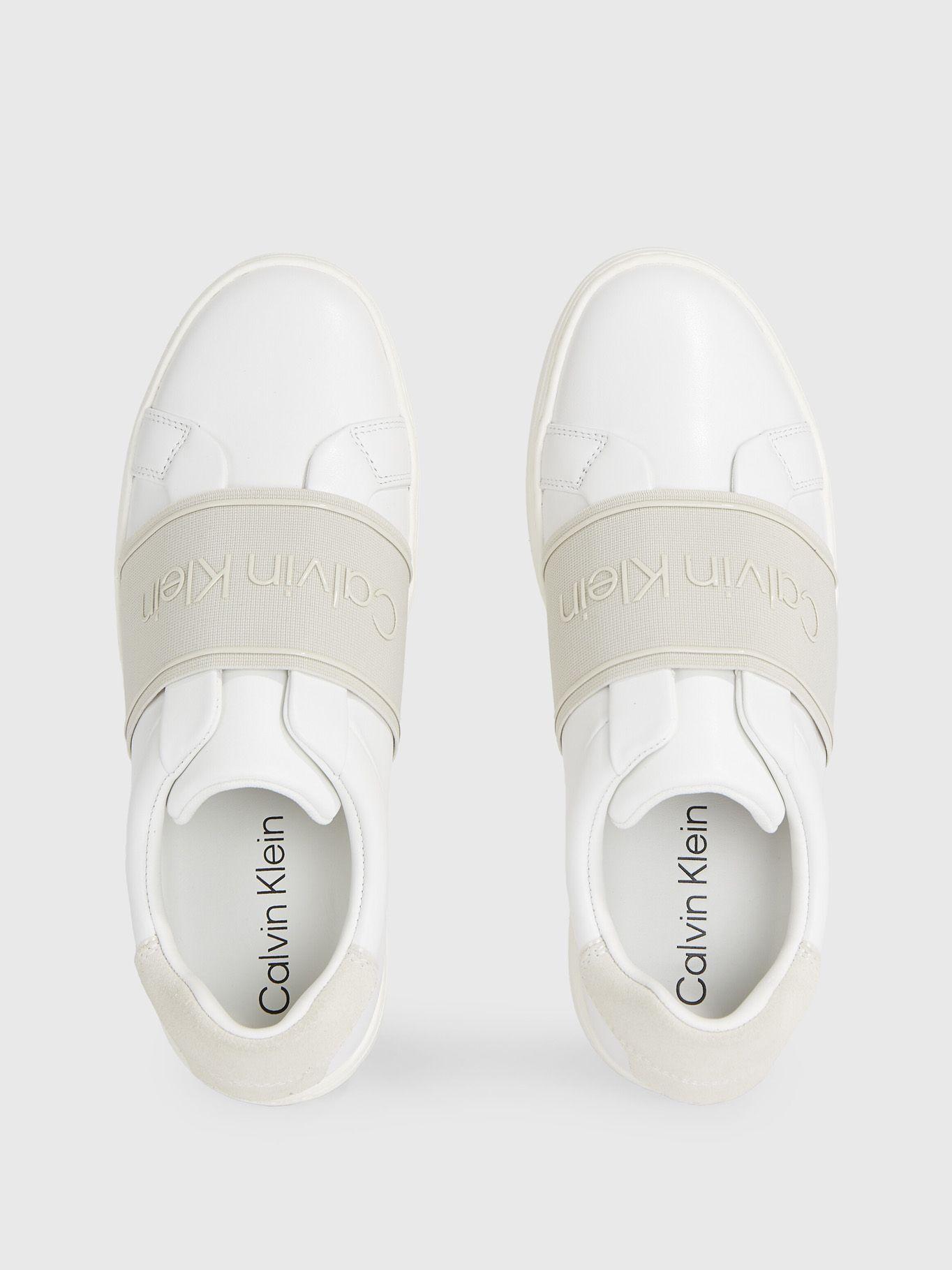 Zapatos Slip-On De Cuero Blanco Calvin Klein-2