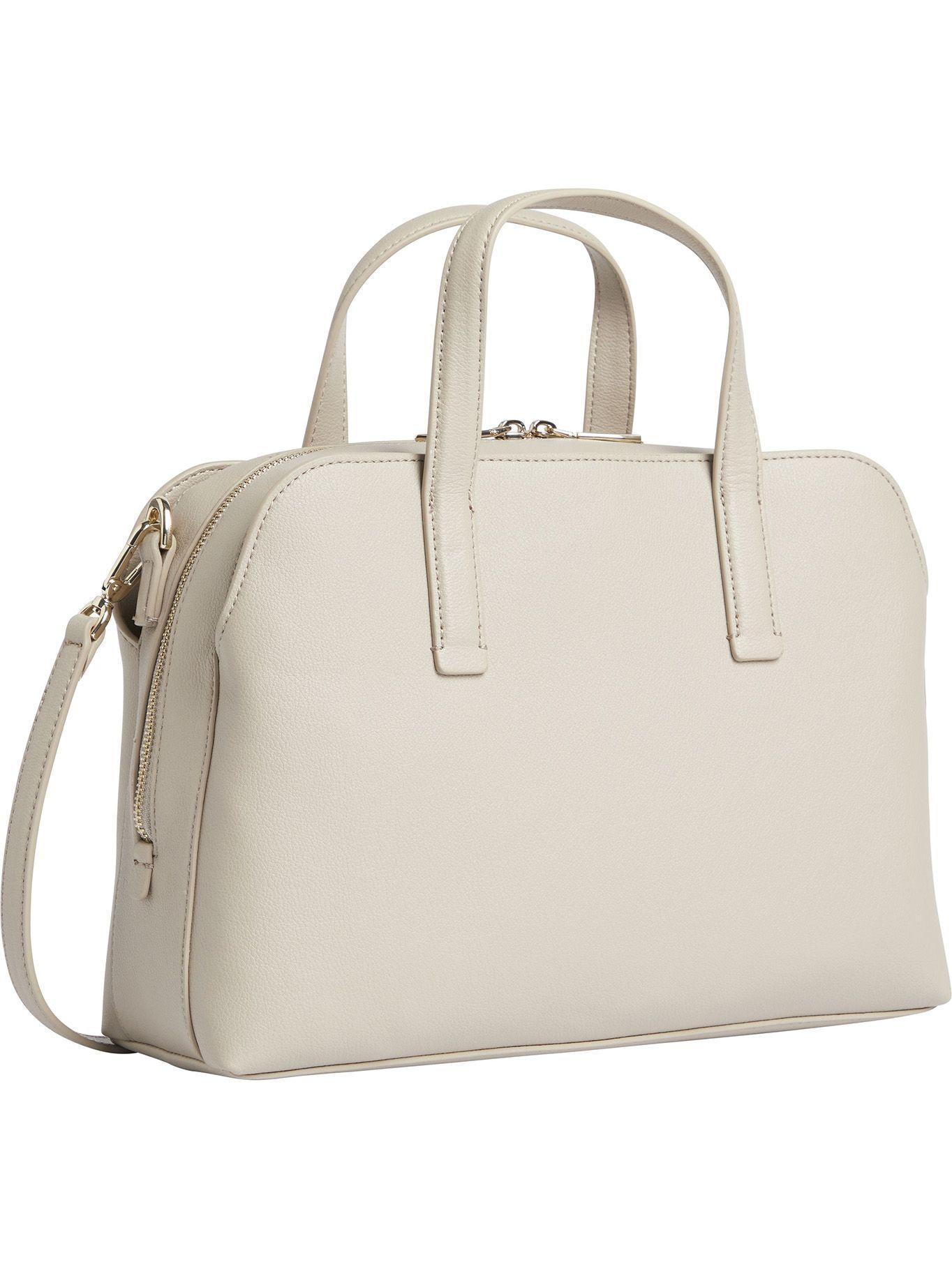 Cartera Satchel Ck Must Crema Calvin Klein-1