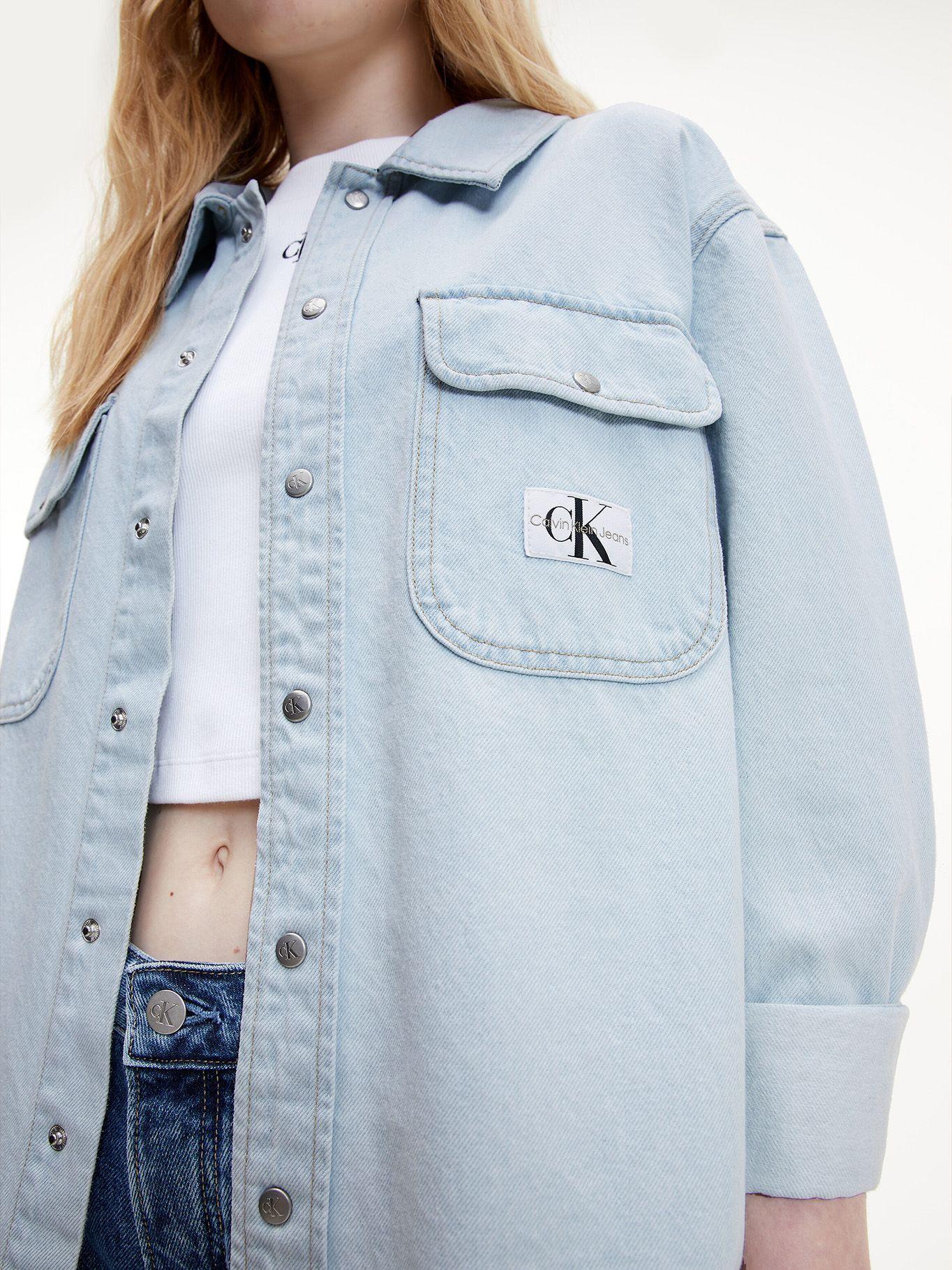 Camisa Denim Oversized Azul Calvin Klein-3