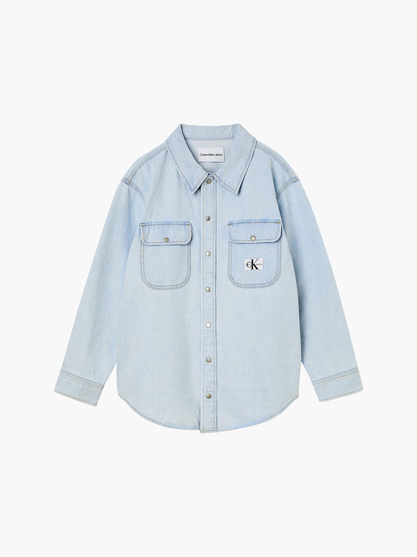 Camisa Denim Oversized Azul Calvin Klein-4