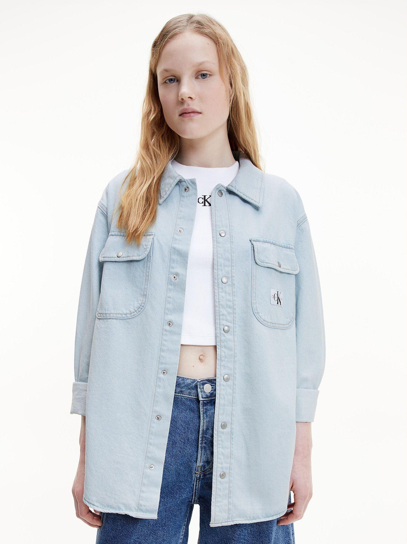 Camisa Denim Oversized Azul Calvin Klein-0