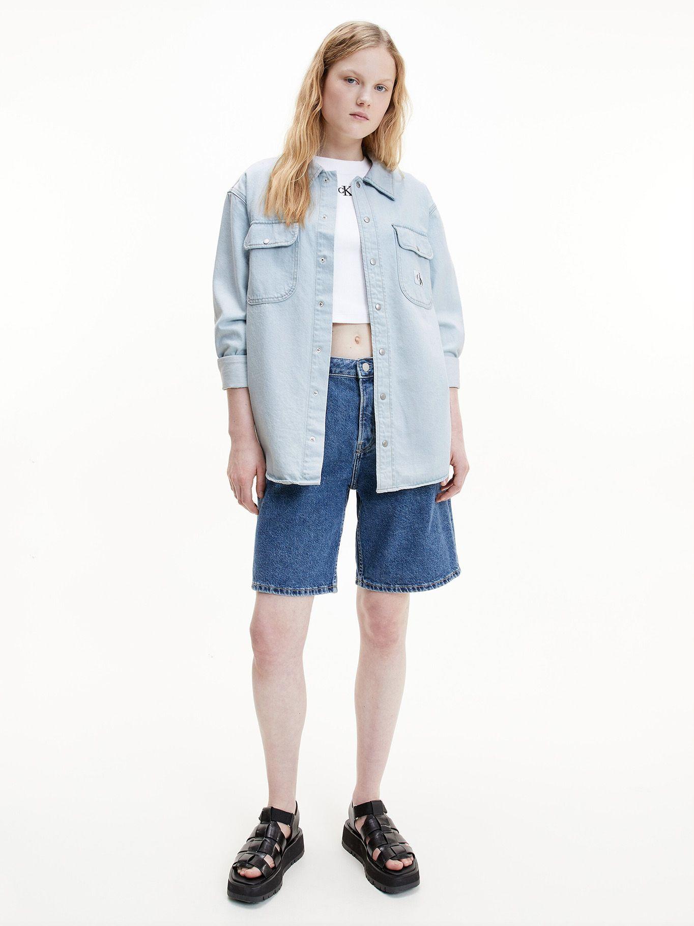 Camisa Denim Oversized Azul Calvin Klein-1