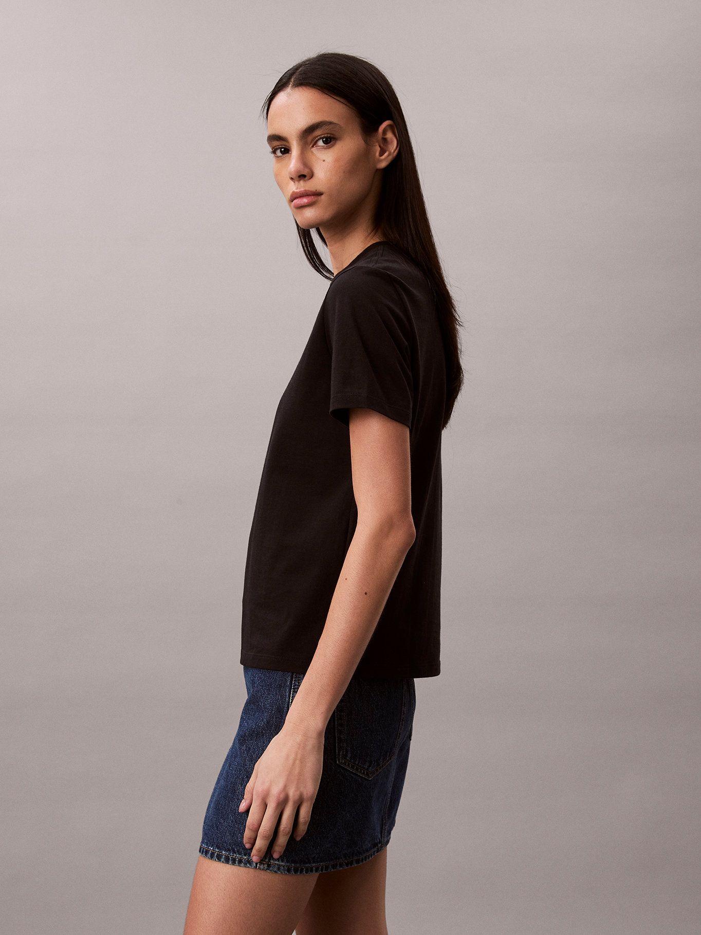 Polera Clásica con Logo Negro Calvin Klein-3