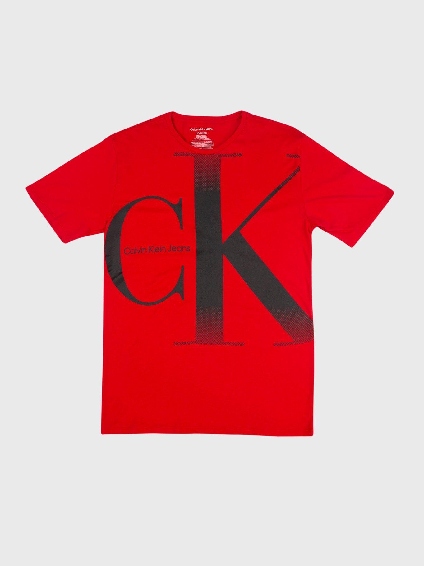 Polera Niño Fadeout Rojo Calvin Klein-0