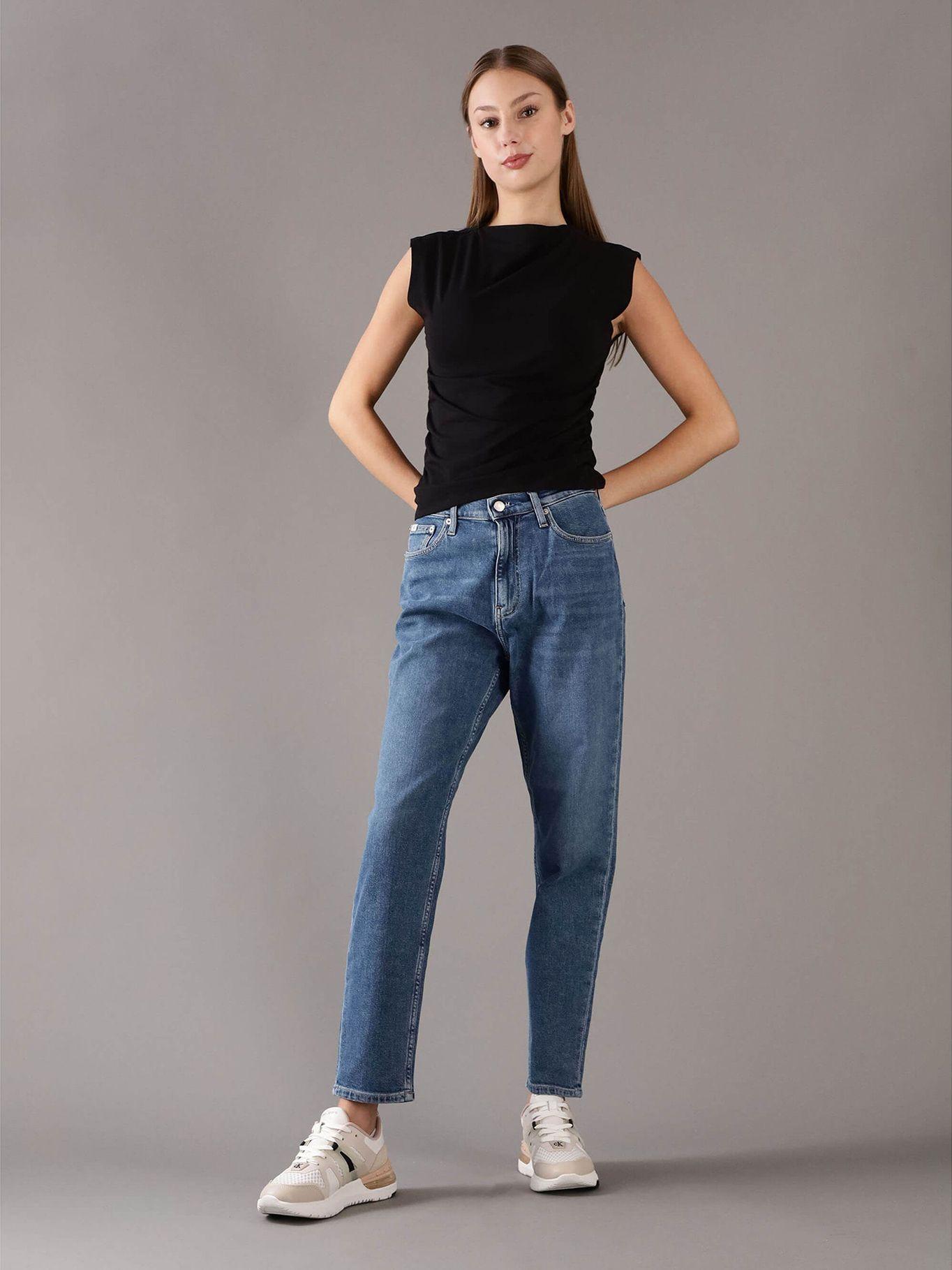 Blusa sin Mangas con Cuello Alto Negro Calvin Klein-1