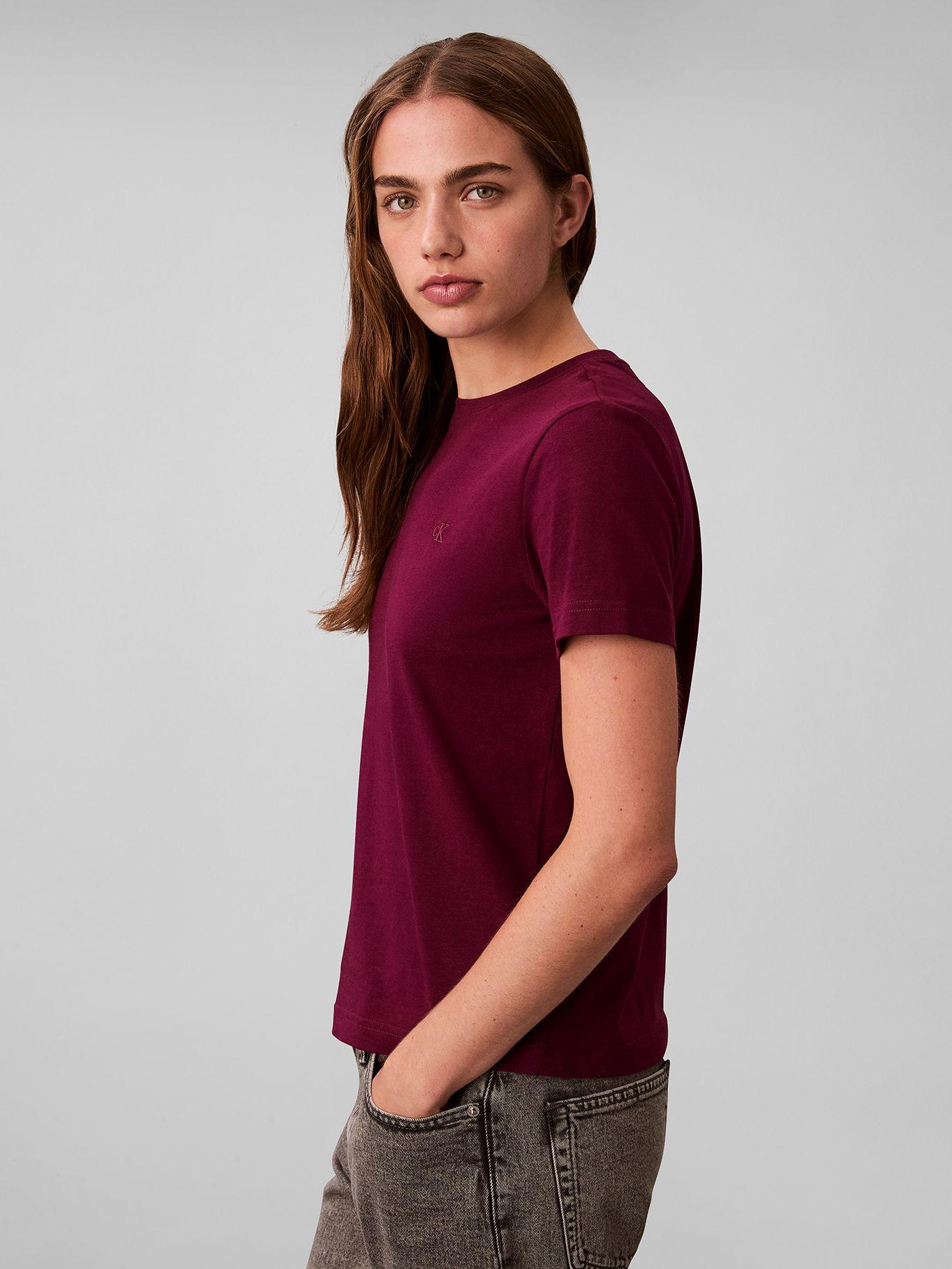 Polera de Algodón Logo de Archive Burdeo Calvin Klein-3
