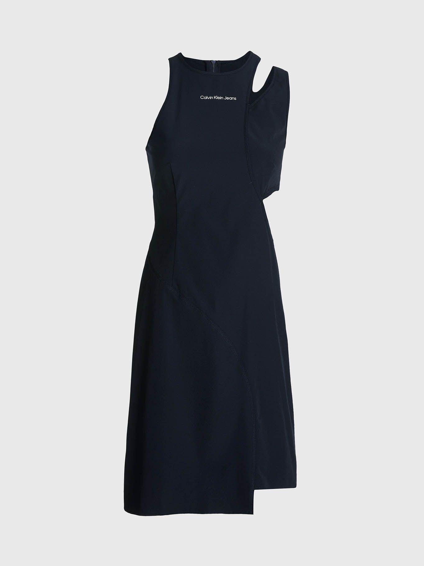 Vestido estilo bodycon con recorte asimétrico Negro Calvin Klein-4