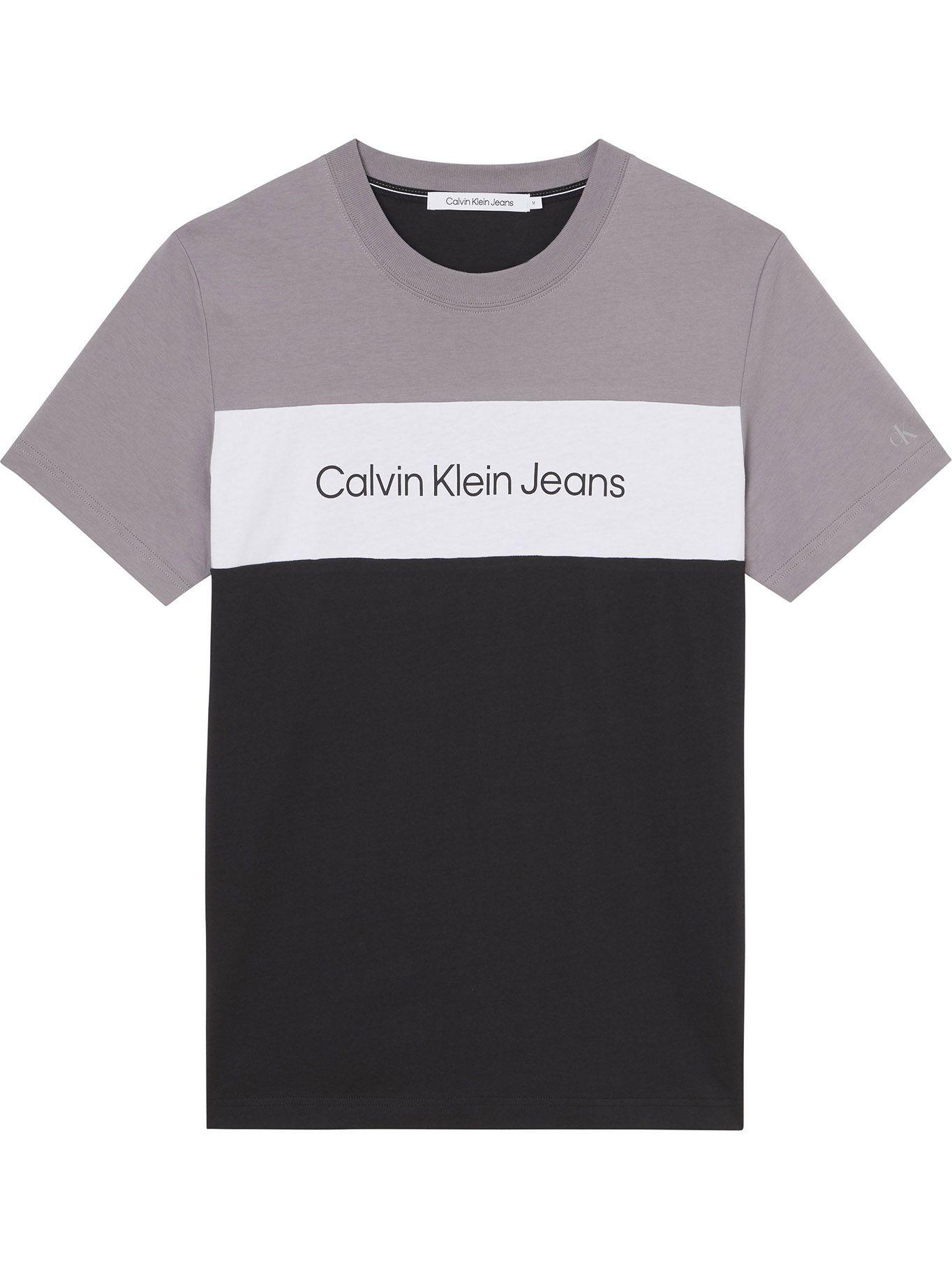 Polera Colorblock Negro Calvin Klein-0