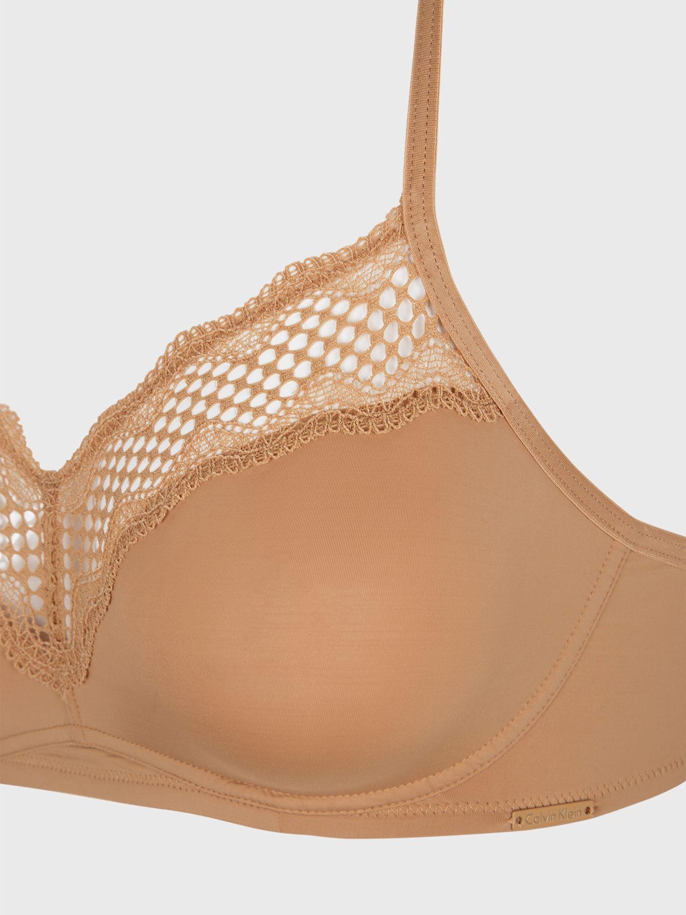 Bralette Unlined Mirror Lace Dorado Calvin Klein-2