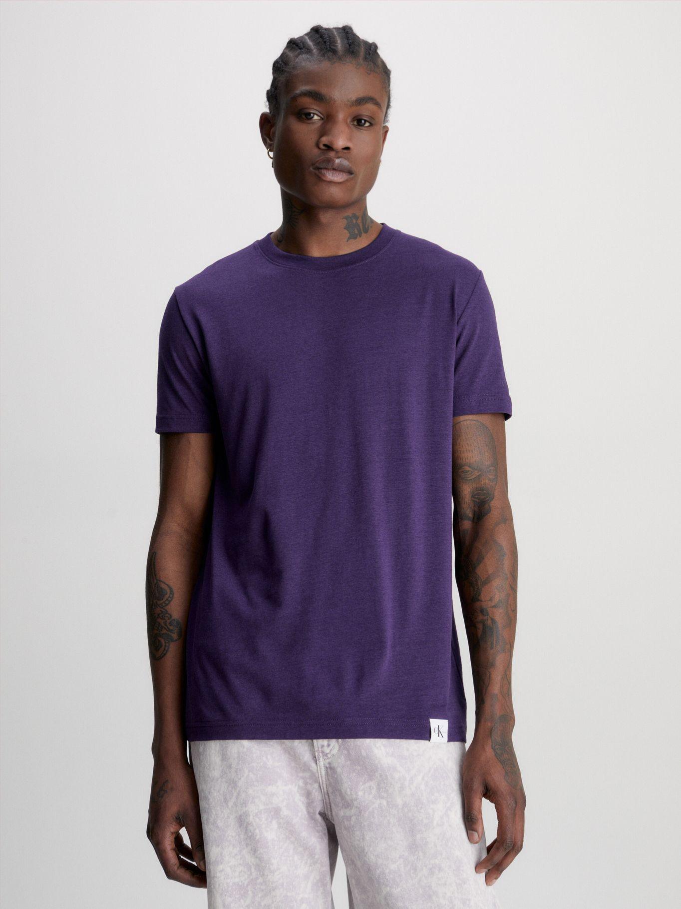 Polera Logo Tab  Morado Calvin Klein-0