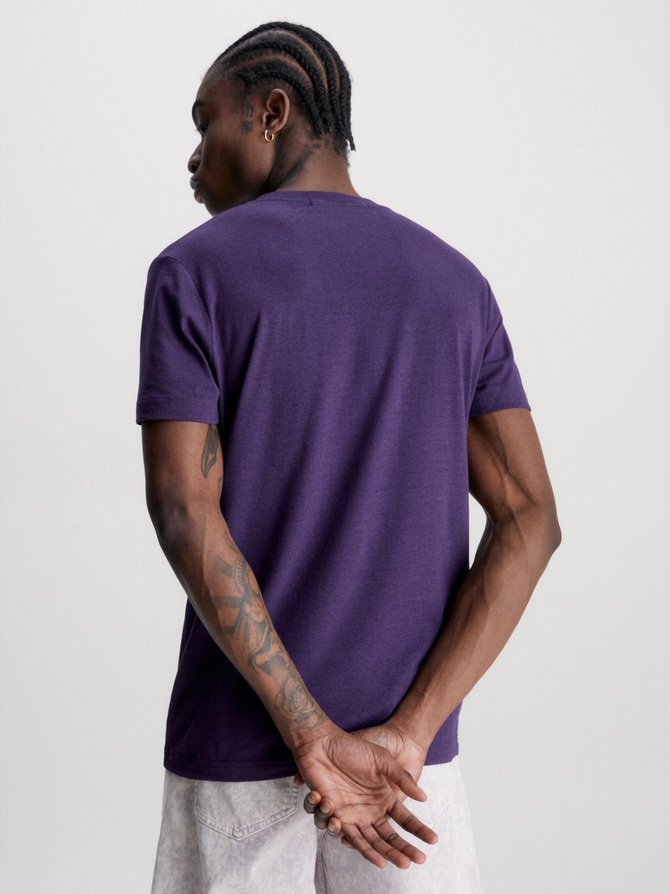 Polera Logo Tab  Morado Calvin Klein-2
